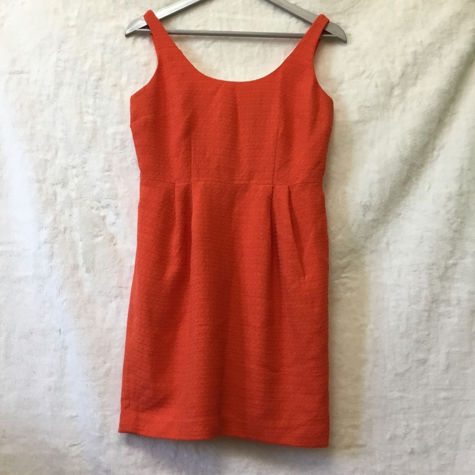 Ann Taylor Ann Taylor Orange Sleeveless Sheath Dress Size S / US 4 / IT 40 - 2 Thumbnail