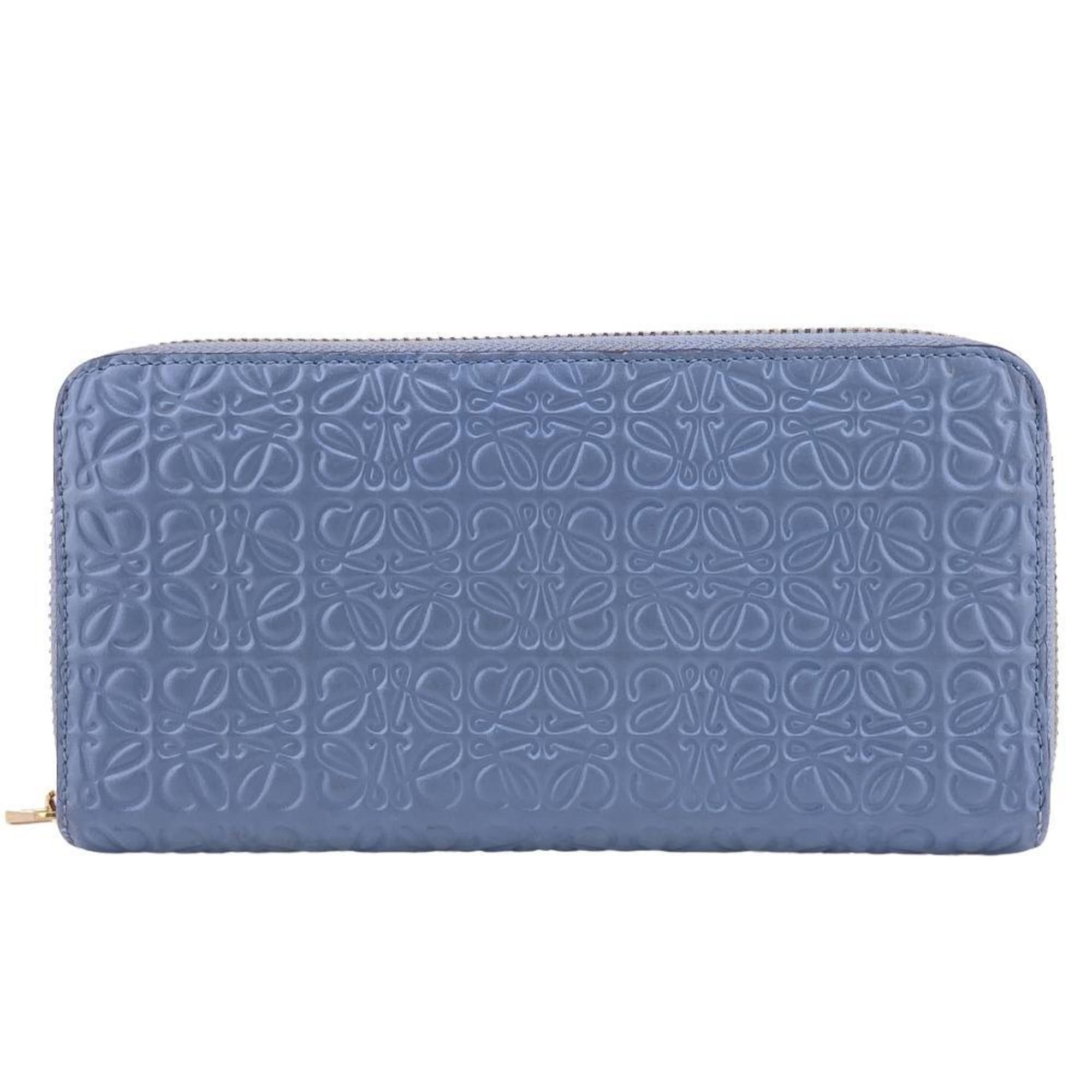 image of Loewe Repeat Anagram Long Wallet Blue Unisex Z0005965, Women's