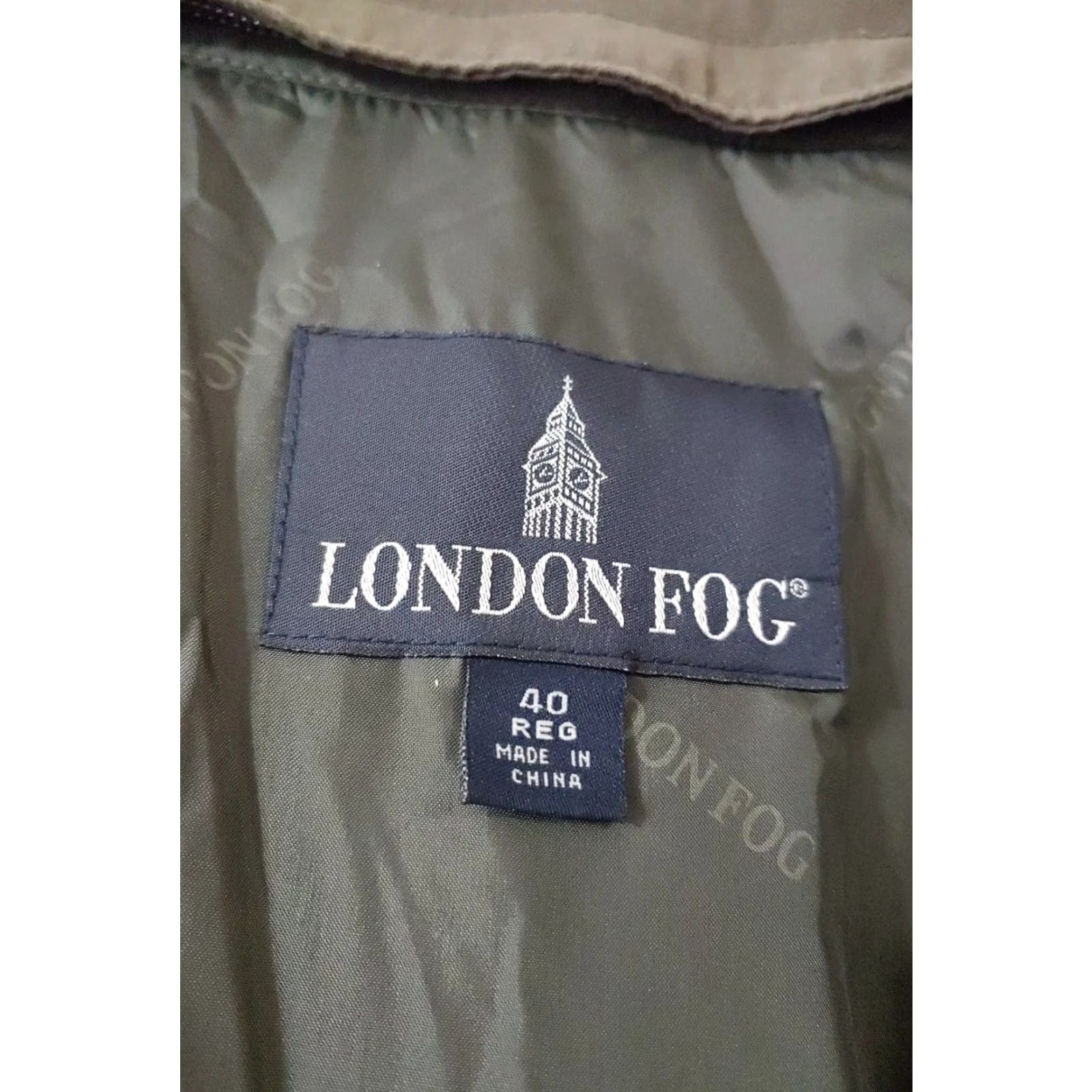 London Fog VINTAGE London Fog Coat Mens 40R Green Trench Zipout Lining Hoodie Zip & Snap Closure Hoodie Trench Coat Mens Green 40R Long Jacket/Coat CE Size US L / EU 52-54 / 3 - 5 Thumbnail