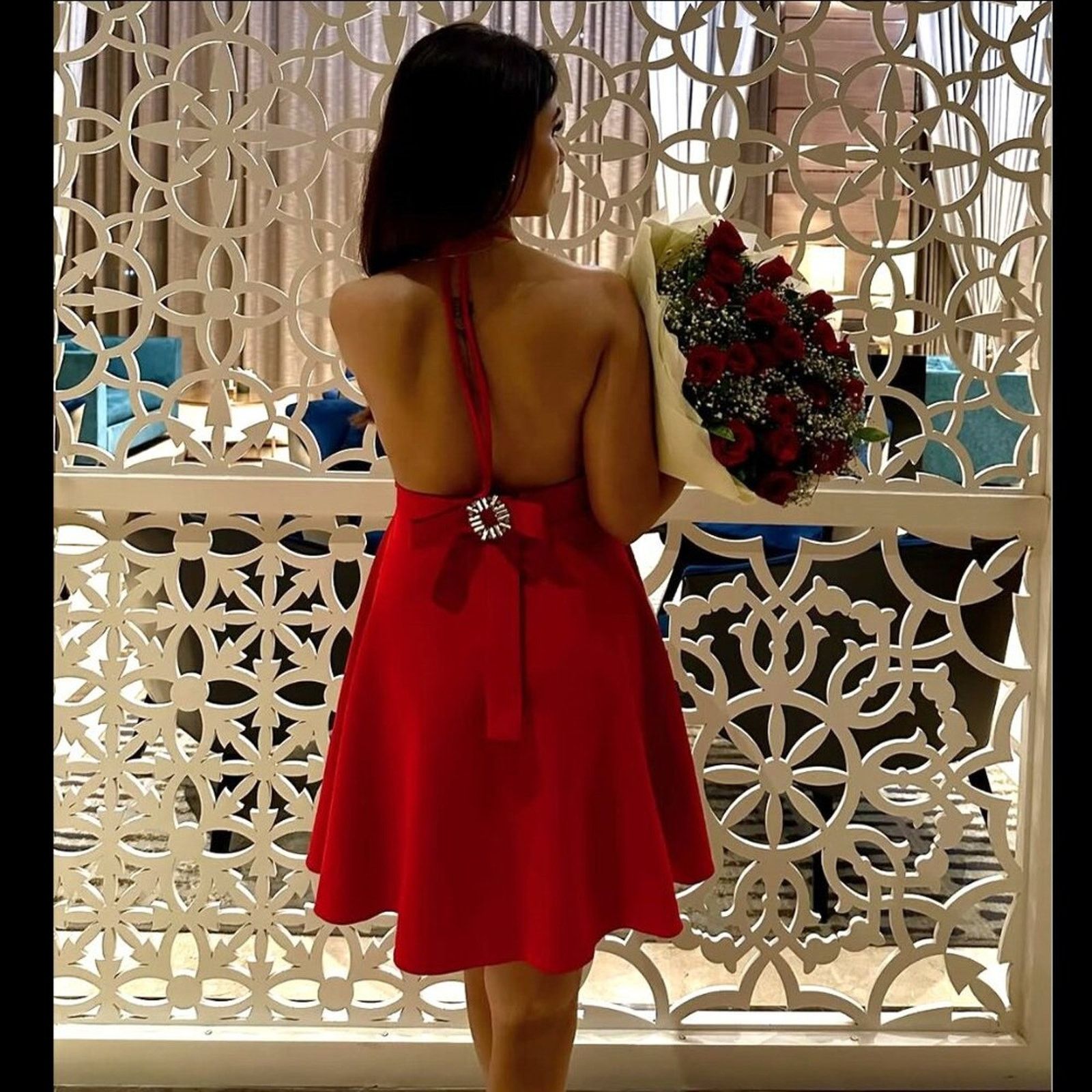 Zara ZARA Open Back Short Dress Size L / US 10 / IT 46 - 2 Thumbnail