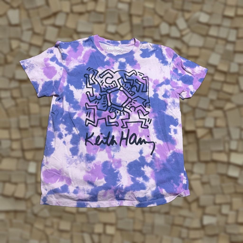 Pinko Keith Ham Shirt Women’s Size Small T-Shirt, Round Neck, Short Sleeve, Tie Dye, Purple Pink, Casual, Regular Fit, MY Size S / US 4 / IT 40 - 1 Thumbnail