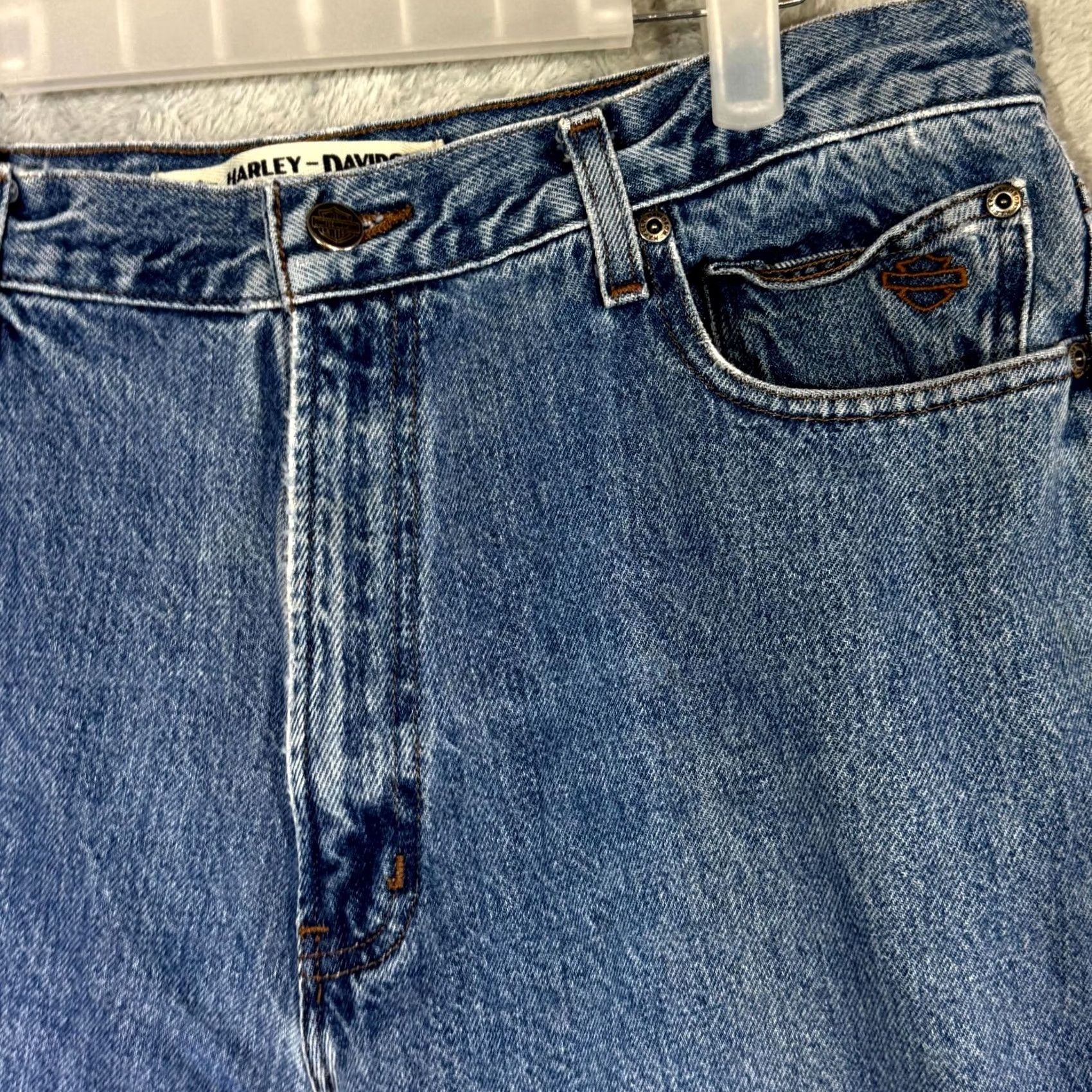 Harley Davidson Harley-Davidson Jeans Men’s 36 x 30 Blue Stone Wash Denim Mid-Rise Straight Jeans Men’s Regular Stone Wash Blue 36x30 Size US 36 / EU 52 - 4 Thumbnail