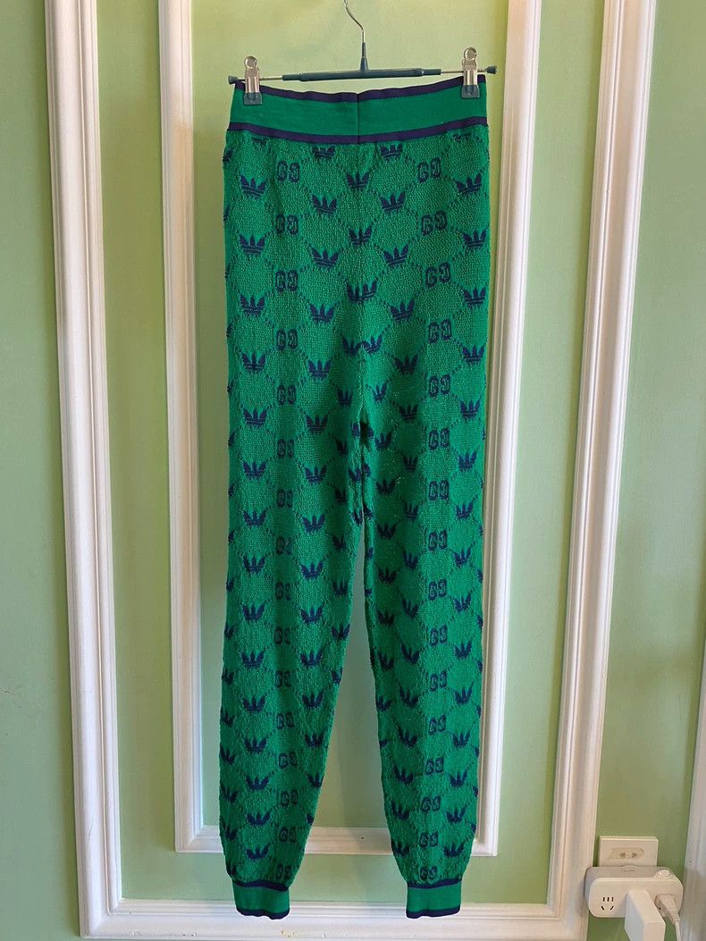 Gucci Gucci Size L Adidas co-branded double G knitted trousers 25 Size 25" / US 0 / IT 36 - 2 Thumbnail
