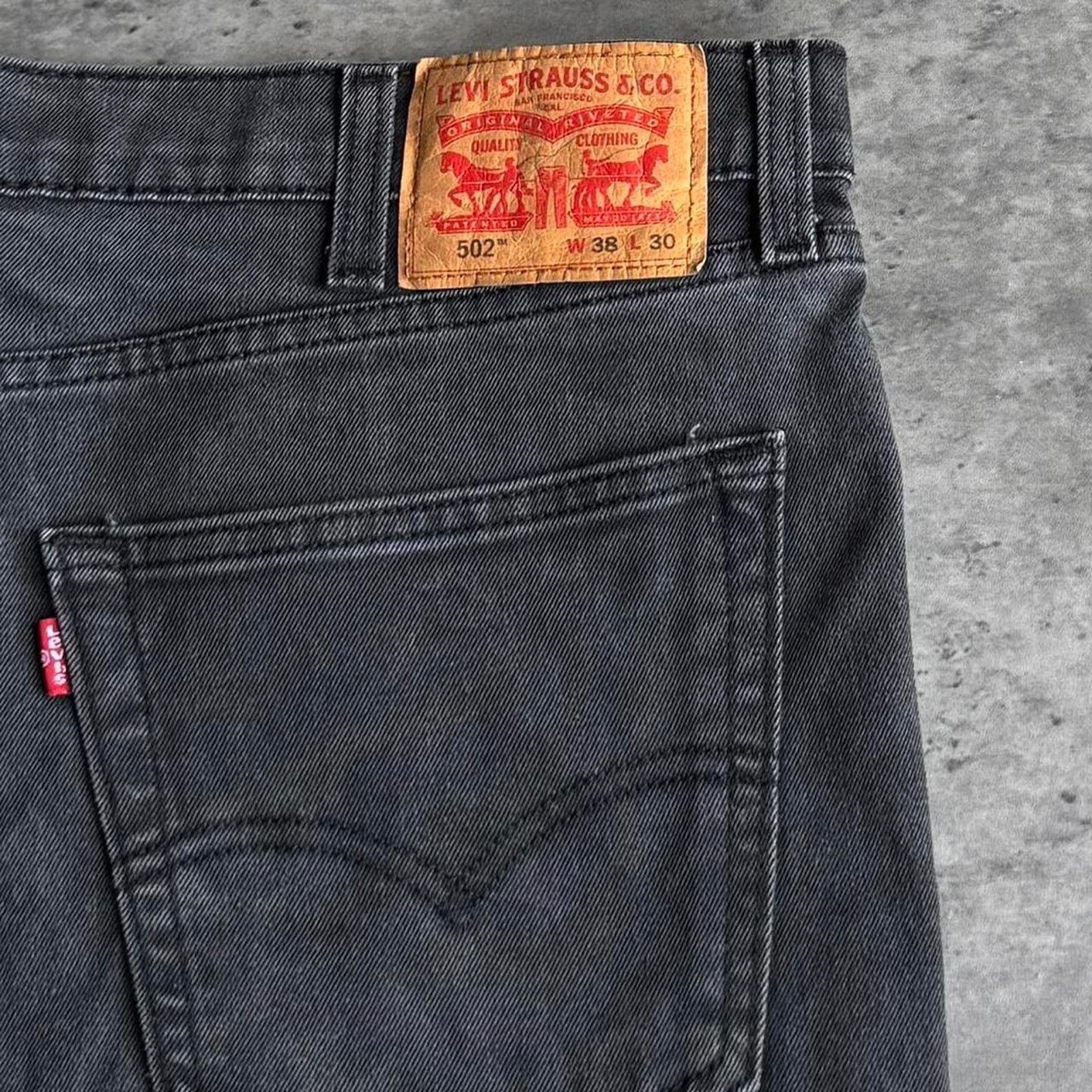 Levi's × Levi's Vintage Clothing Vintage Levi’s 502 Faded Black Grunge Opium Denim Jeans Size US 38 / EU 54 - 3 Thumbnail