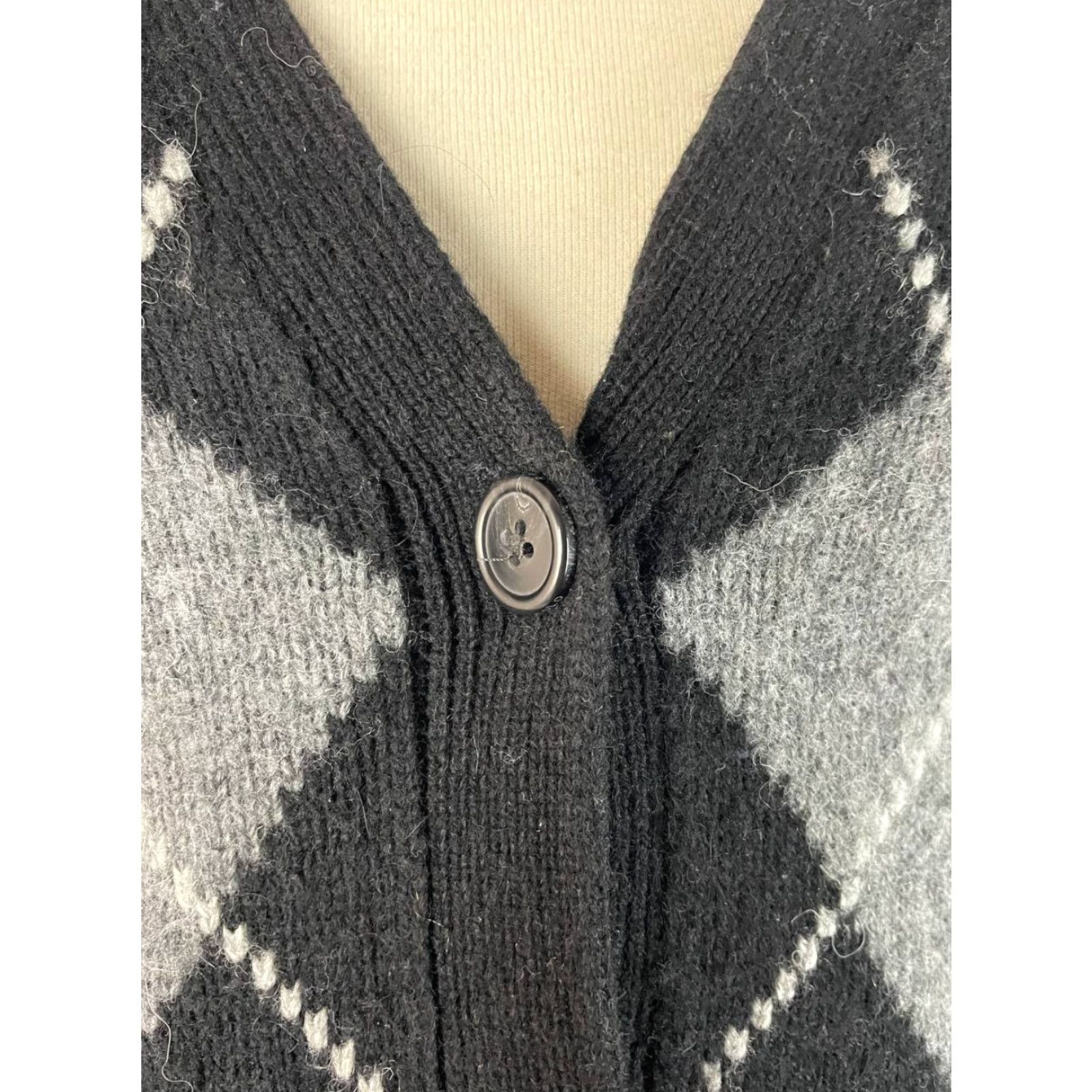 Polo Ralph Lauren Polo Ralph Lauren Cardigan Mens Wool Black & Gray V-Neck Long Sleeve Size S Sweater Size US S / EU 44-46 / 1 - 6 Thumbnail