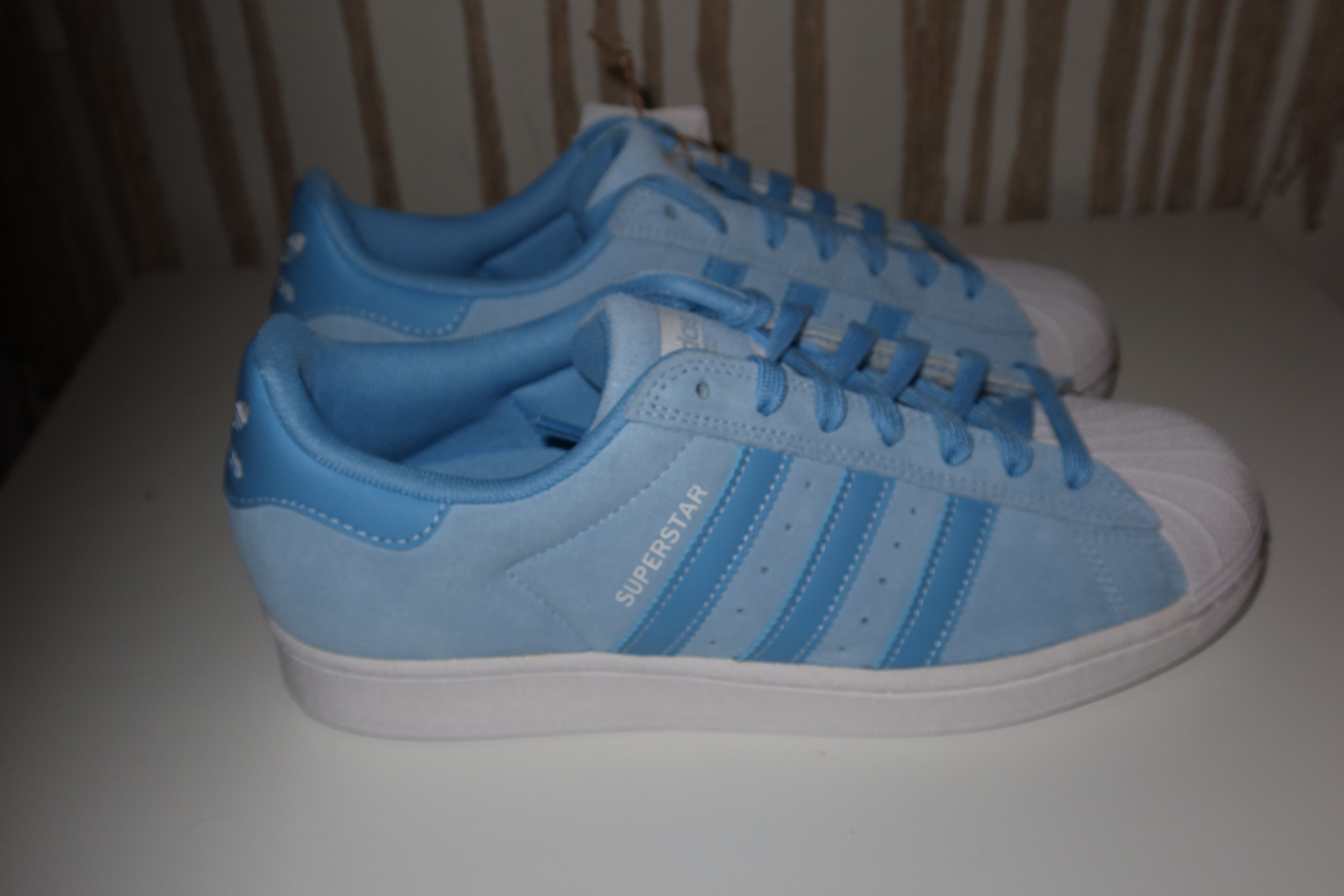 Adidas SUPERSTAR ADV SHOES Light Blue/Ftwr White/Light Blue Size US 7.5 / EU 40-41 - 3 Thumbnail
