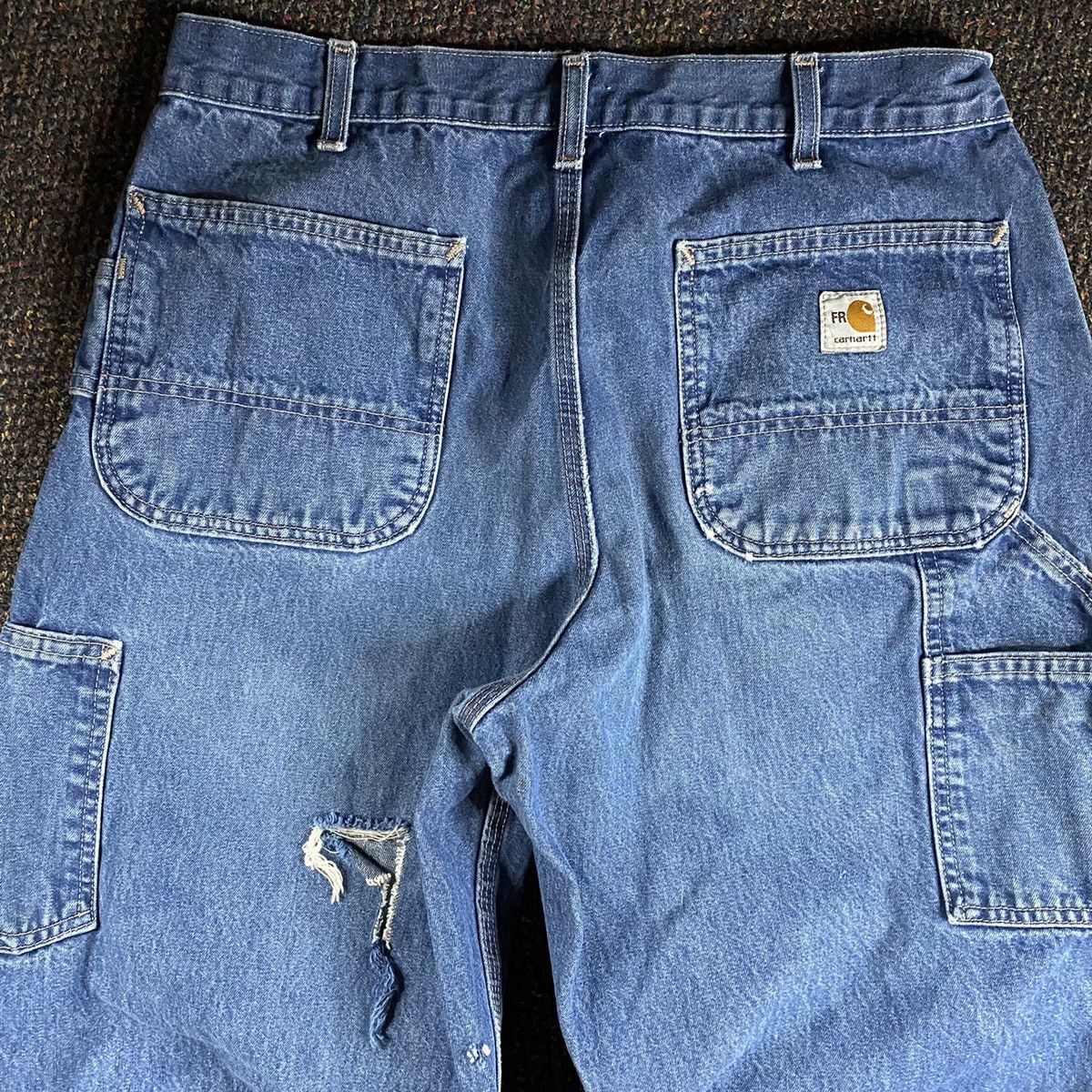 Carhartt × Vintage Vintage Carhartt Fire Resistant Denim Jeans Size US 34 / EU 50 - 3 Thumbnail