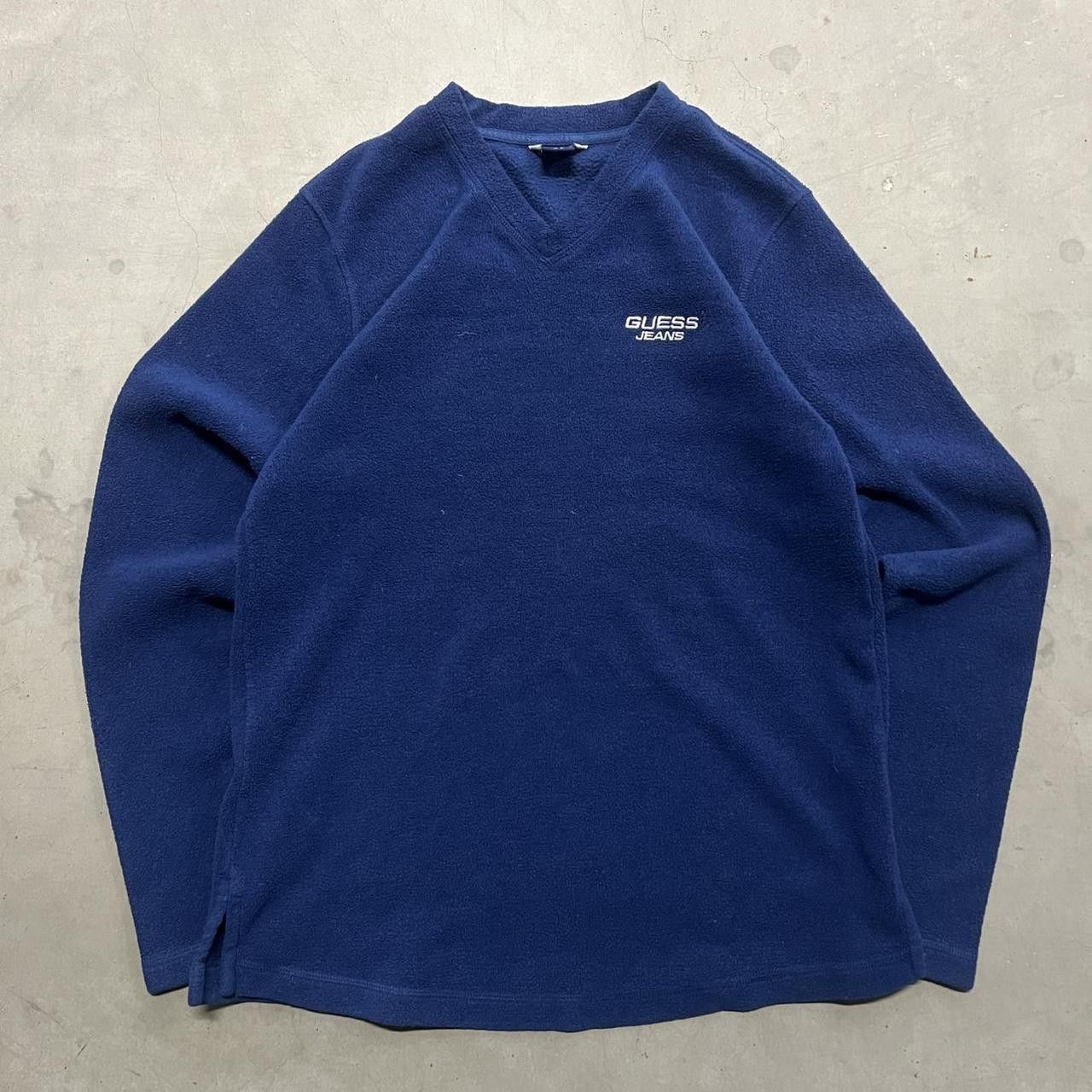 Guess × Vintage Vintage Y2K Grunge Navy Blue Guess Jeans Winter Sweater! Size US XS / EU 42 / 0 - 1 Thumbnail