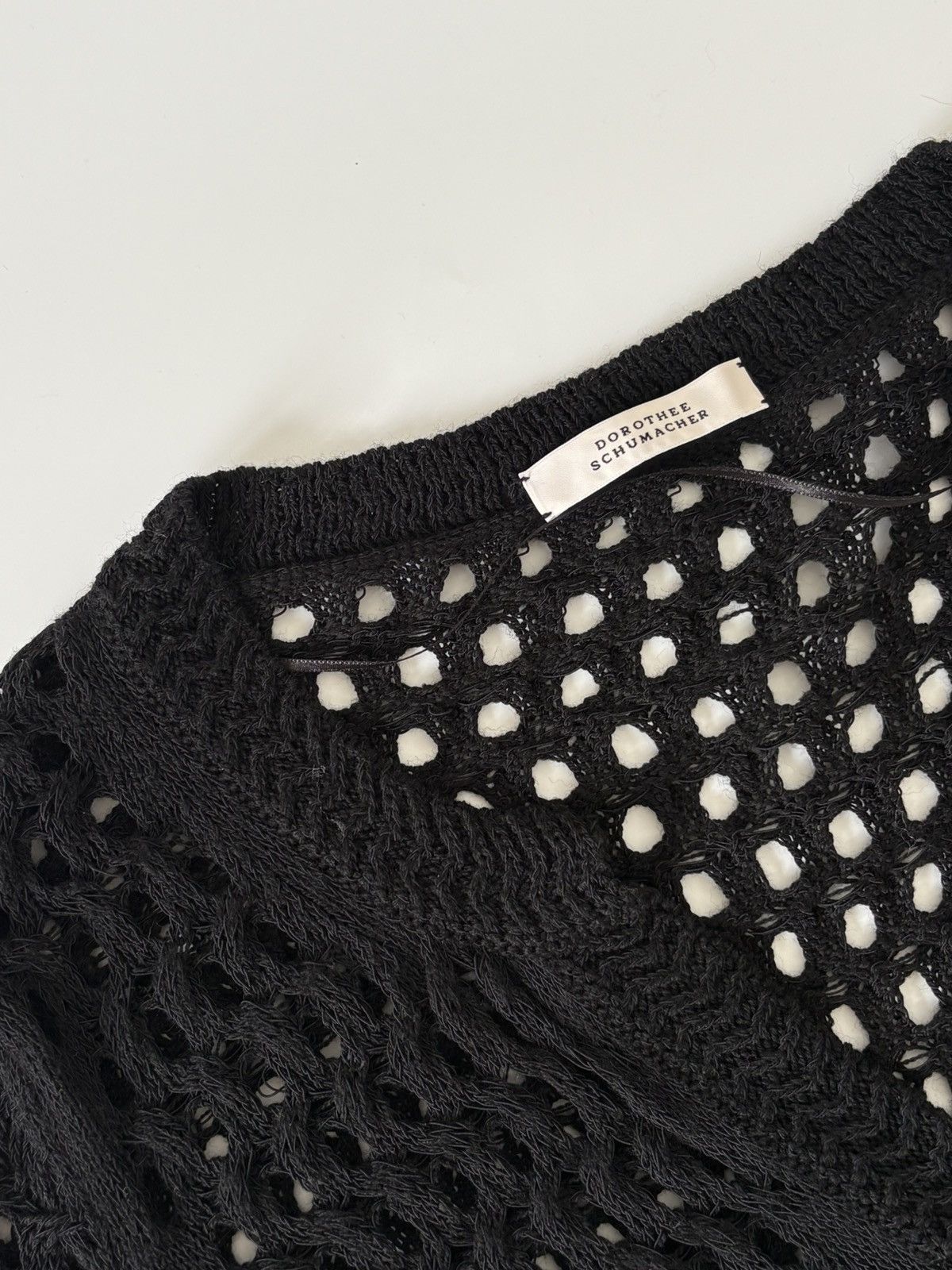 DOROTHEE SCHUMACHER Dorothee Schumacher Modern Pointelle Mini Dress Wool Crochet Size L / US 10 / IT 46 - 8 Thumbnail