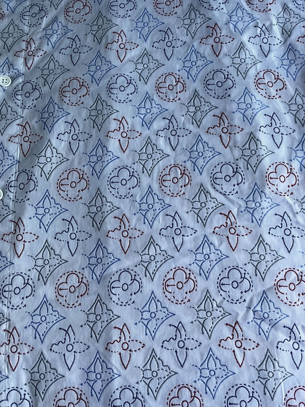 Louis Vuitton Louis Vuitton Multicolor Monogram Oxford Shirt Size US XXL / EU 58 / 5 - 2 Thumbnail
