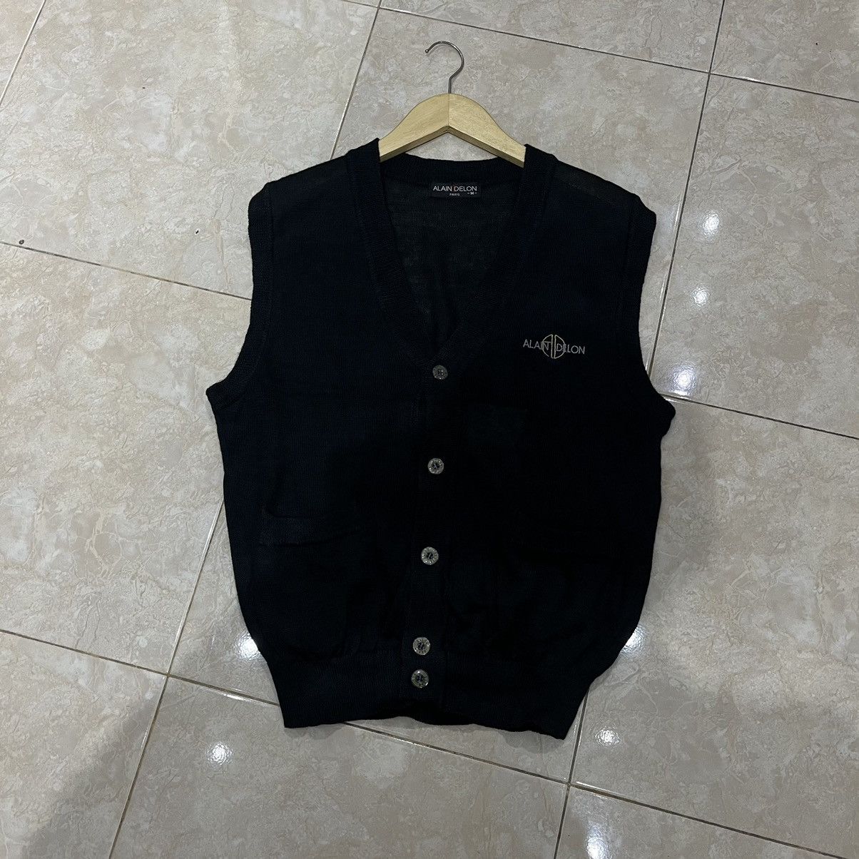 ALAIN DELON Vintage 80s Alain Delon Paris knit vest Size US M / EU 48-50 / 2 - 1 Thumbnail