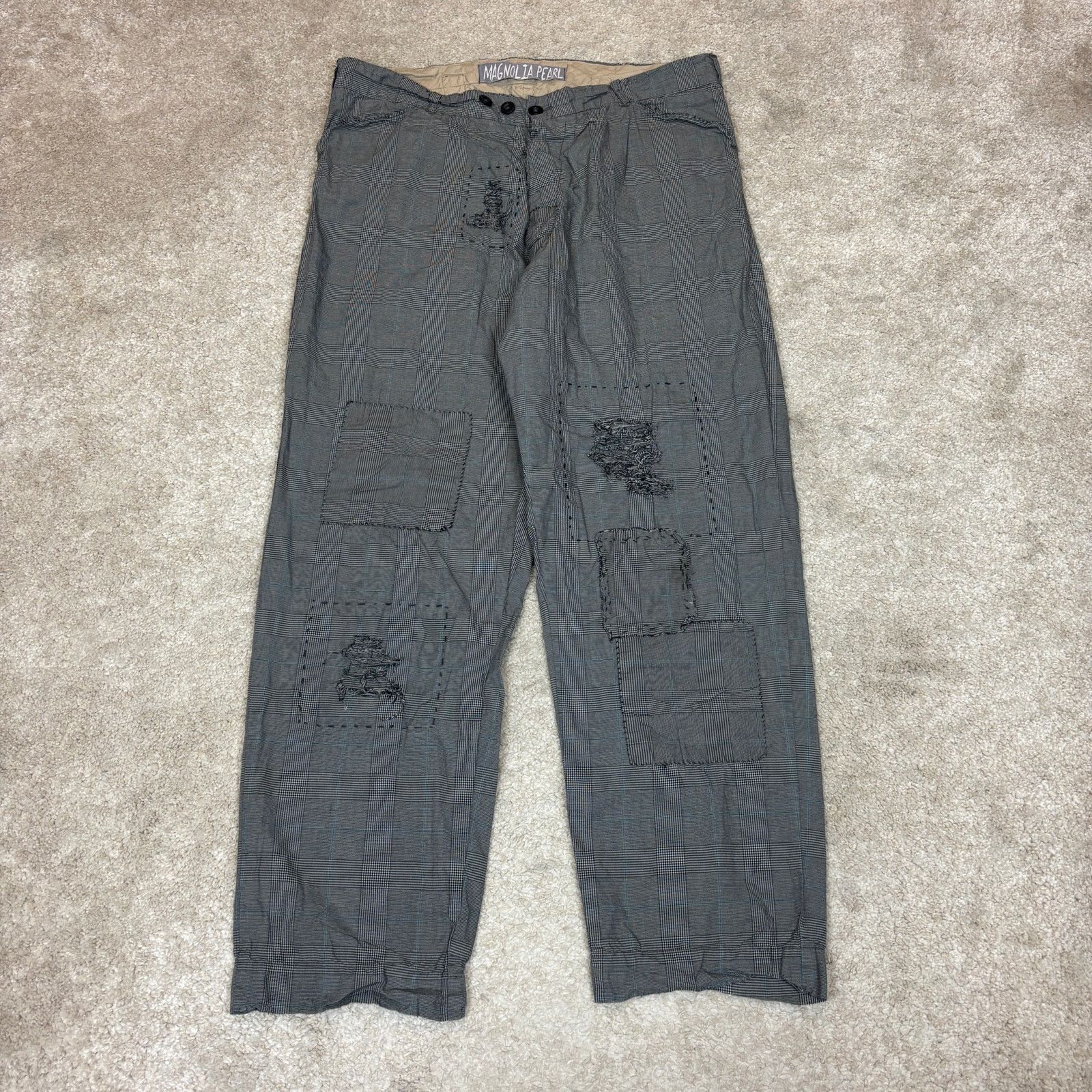 Magnolia Pearl Magnolia Pearl Cotton Charmie Pinstripe Trousers Size 36" / US 14 / IT 50 - 2 Thumbnail