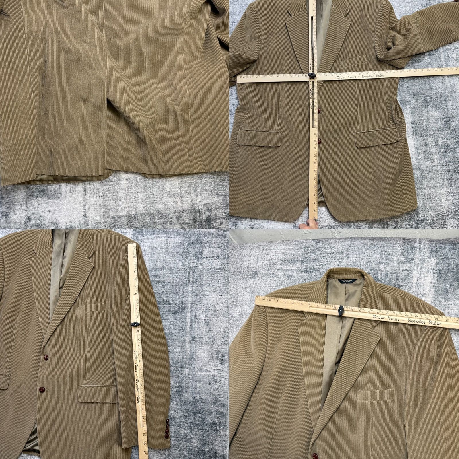 Ralph Lauren Ralph Lauren Blazer Jacket Mens 48L Brown Corduroy Sport Coat Academia Professor Blazer Notch Lapel Single-Breasted 2-Button Front Long Coat/Jacket Size 48R - 9 Thumbnail