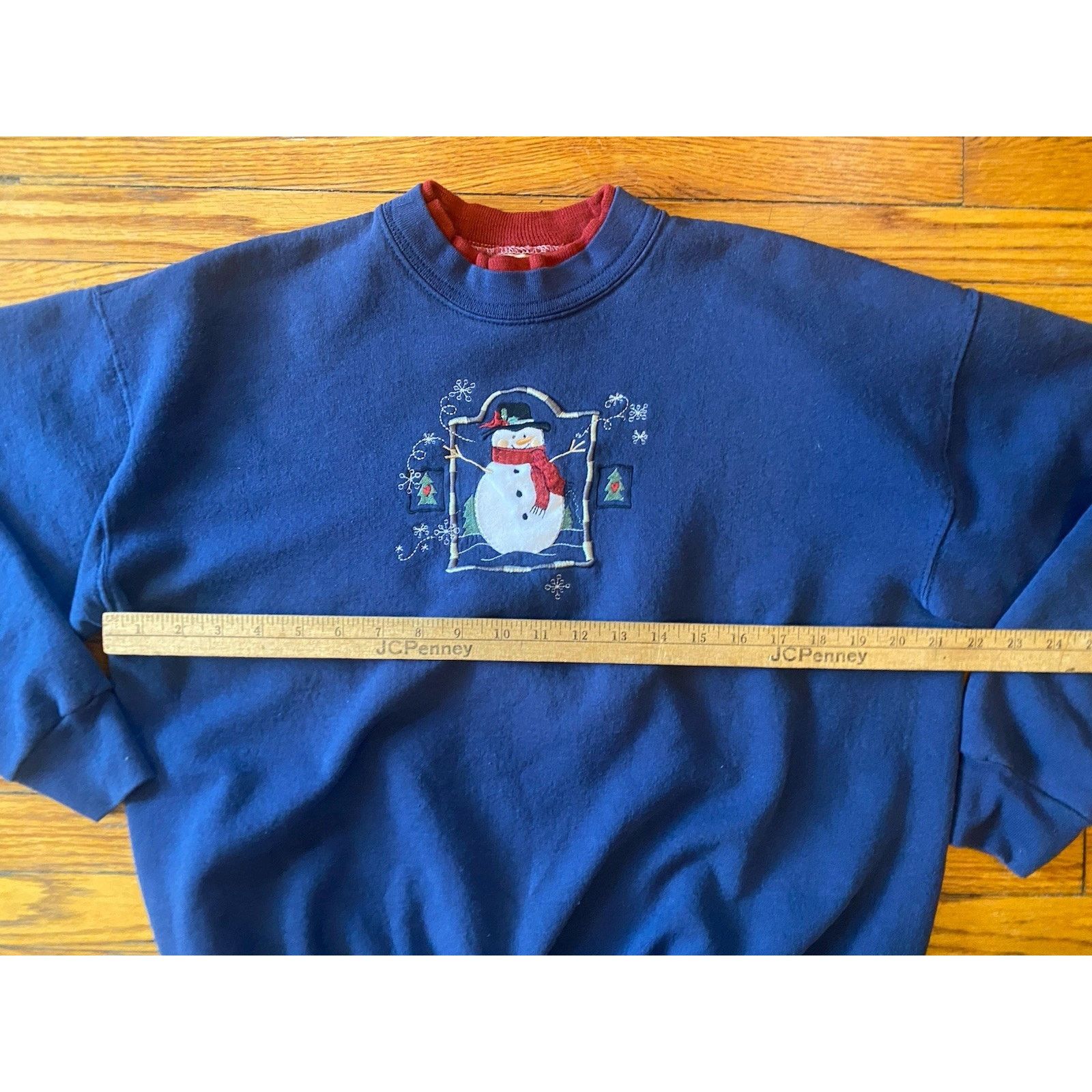 Vintage VTG Top Stitch Double Collar Snowman Sweatshirt Women’s L Size L / US 10 / IT 46 - 4 Thumbnail