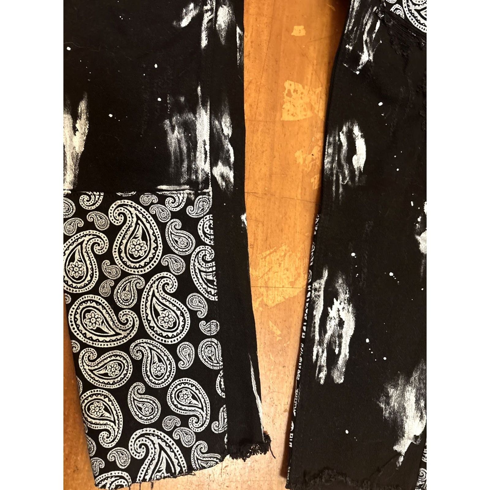 Vintage KDNK Black Distressed Comfort Stretch Skinny Jeans Mens 34x31 Size US 34 / EU 50 - 3 Thumbnail