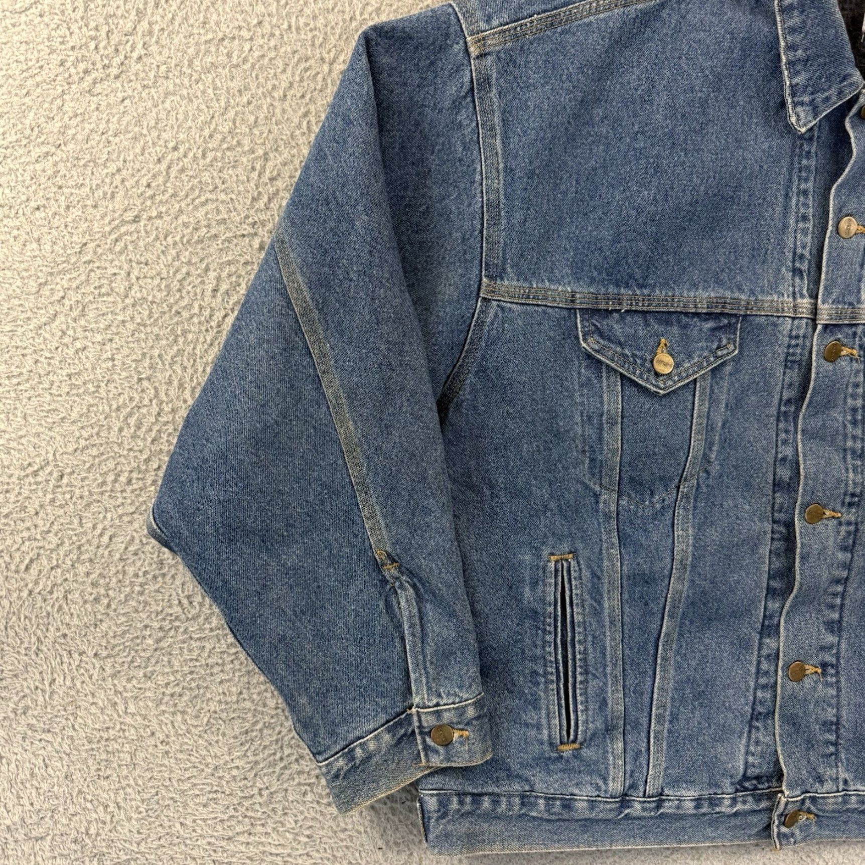 Carhartt VINTAGE Carhartt Denim Trucker Jacket Mens 2XL Blue JB0998 Lined 90s Size US XXL / EU 58 / 5 - 4 Thumbnail