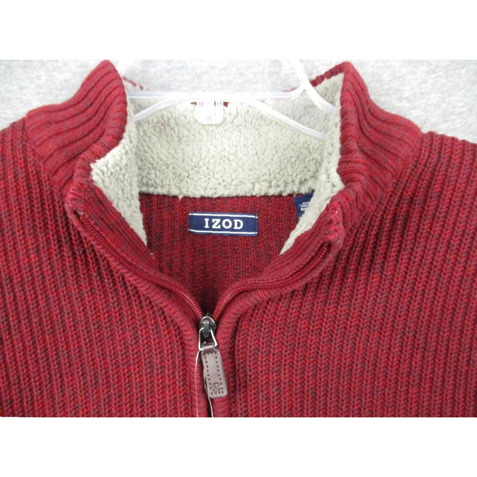 Izod IZOD 1/4 Zip Pullover Sweater XXL Men's Heathered Red Tight Knit NWT Size US XXL / EU 58 / 5 - 5 Thumbnail