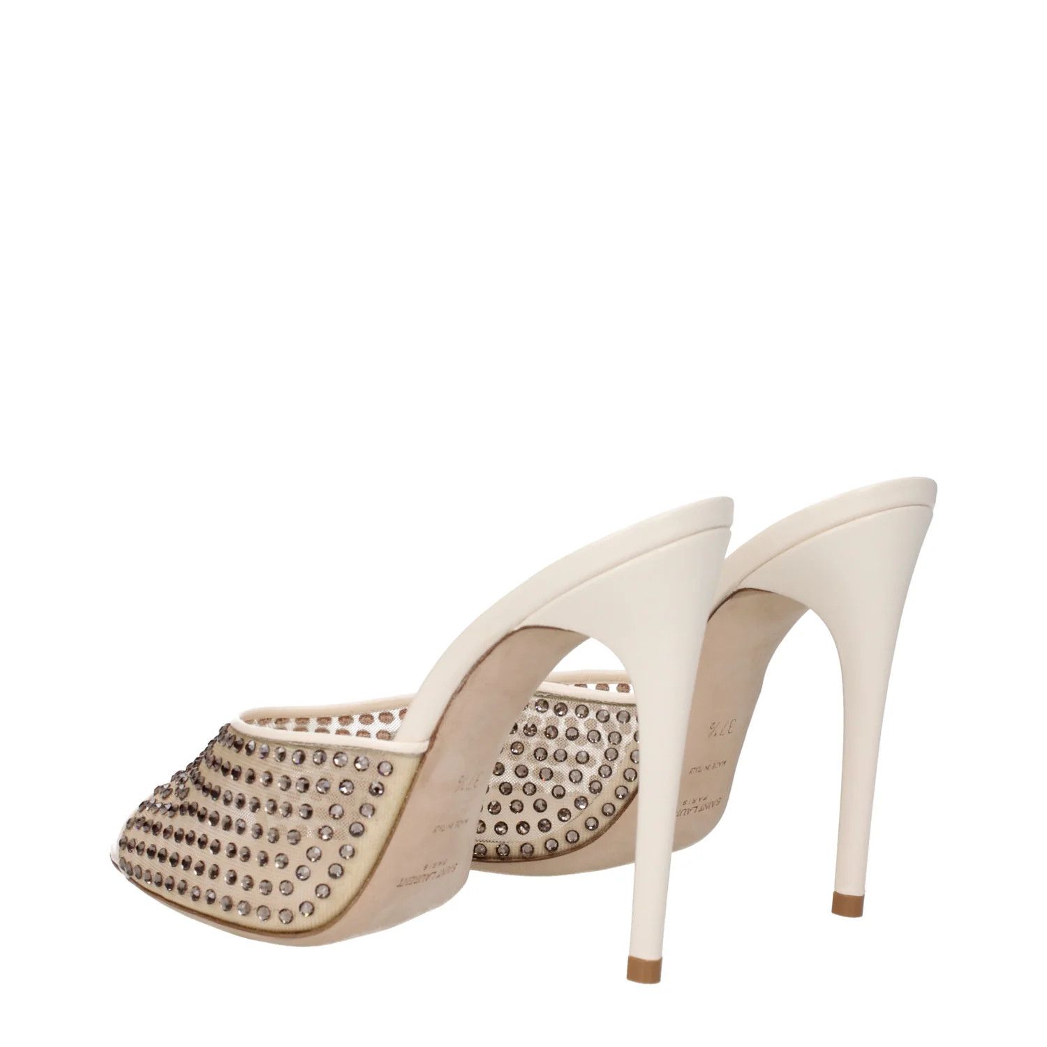 Saint Laurent Paris ob1o1e1124 Fabric Sandals in Beige Size US 7.5 / IT 37.5 - 4 Thumbnail