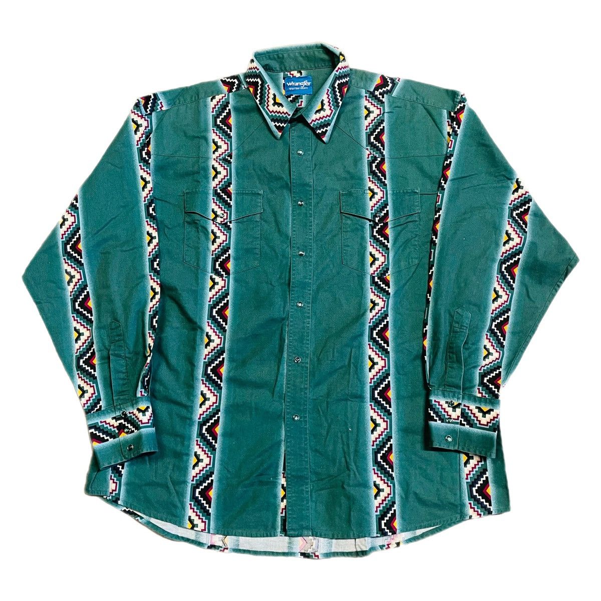 Vintage Vintage Wrangler Western Aztec Button Up Shirt | Grailed