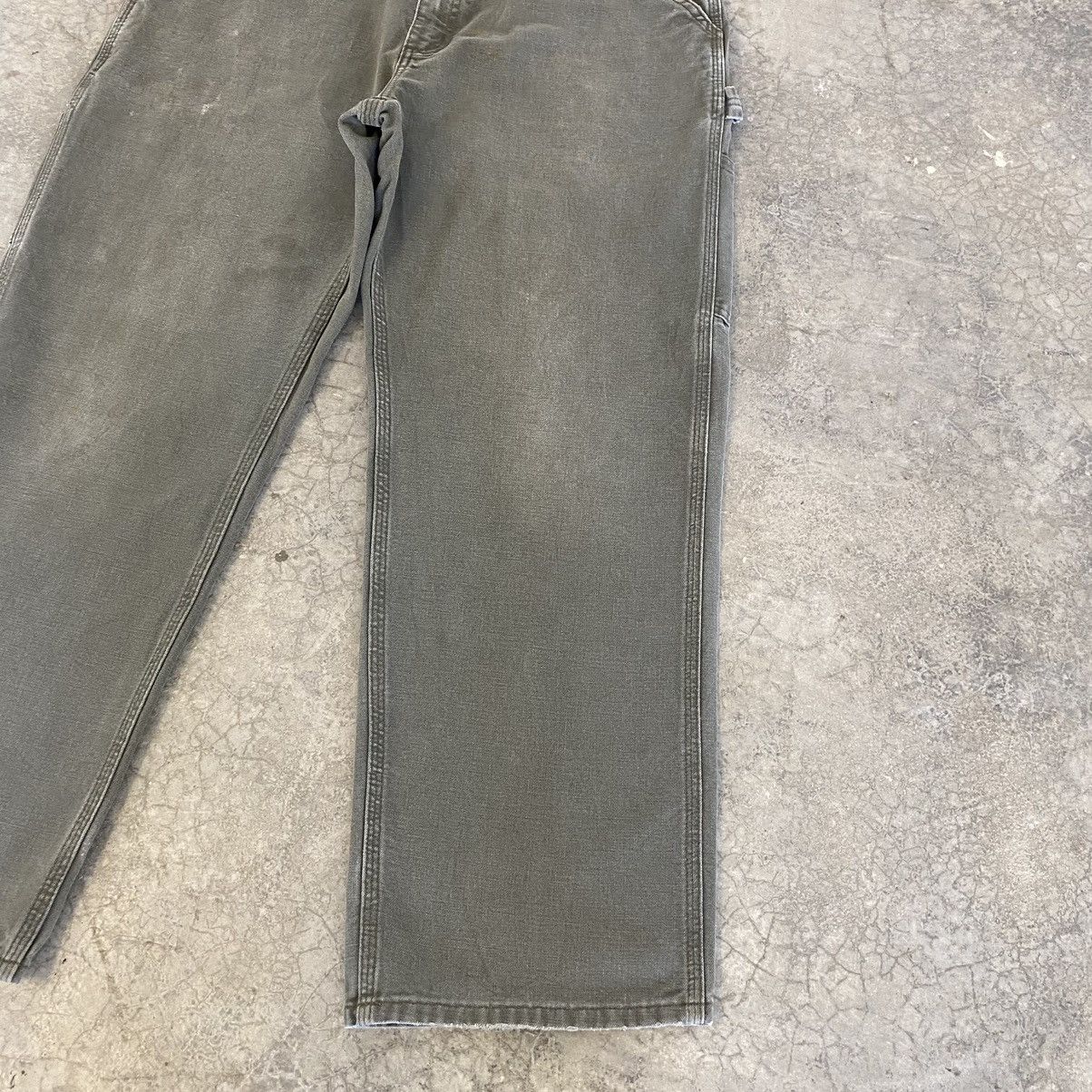 Carhartt × Vintage Vintage Carhartt Faded Moss Green Carpenter Work Pants Size US 36 / EU 52 - 9 Thumbnail