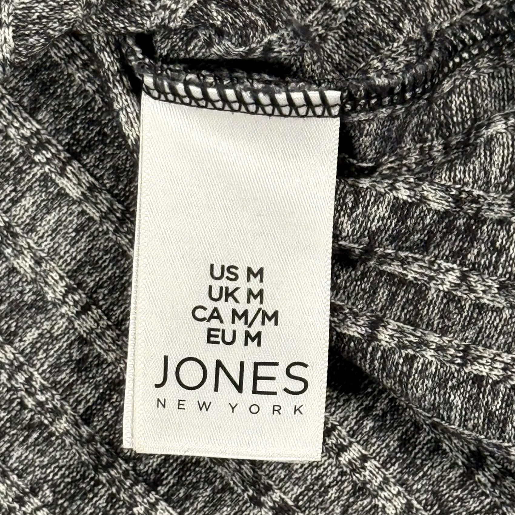 Jones New York Jones New York Shirt Womens Medium Gray Hooded Lace Up Ribbed Thumb Holes T-Shirt Long Sleeve Casual Fall Winter Womens Size M / US 6-8 / IT 42-44 - 3 Thumbnail