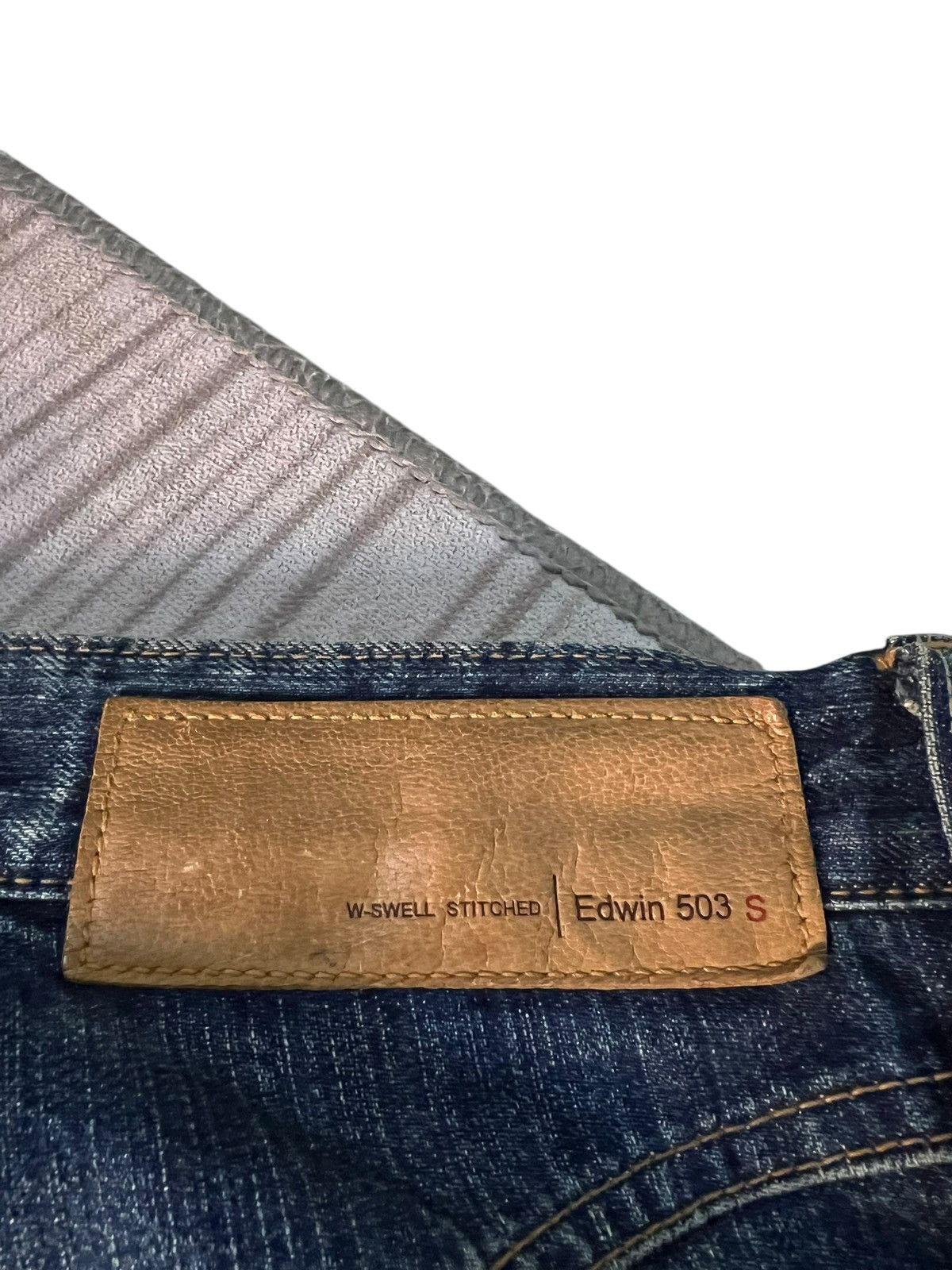 Edwin × If Six Was Nine × Le Grande Bleu (L.G.B.) 💥BAGGY💥VINTAGE EDWIN 503S DISTRESS MUD WASH JEANS Size US 31 - 13 Thumbnail