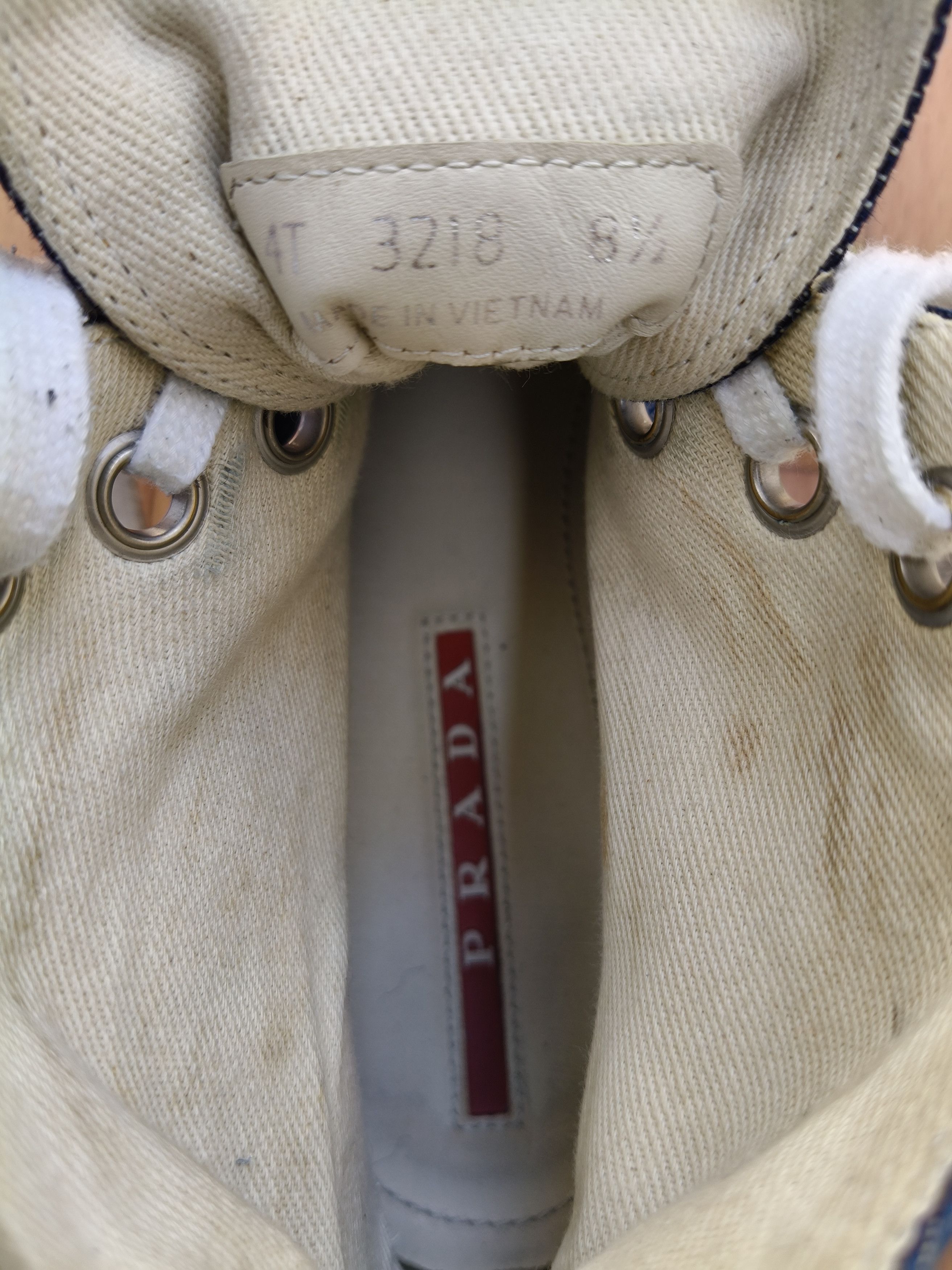 Prada Prada rare stratus high top blue canvas sneakers Size US 8.5 / EU 41-42 - 8 Thumbnail