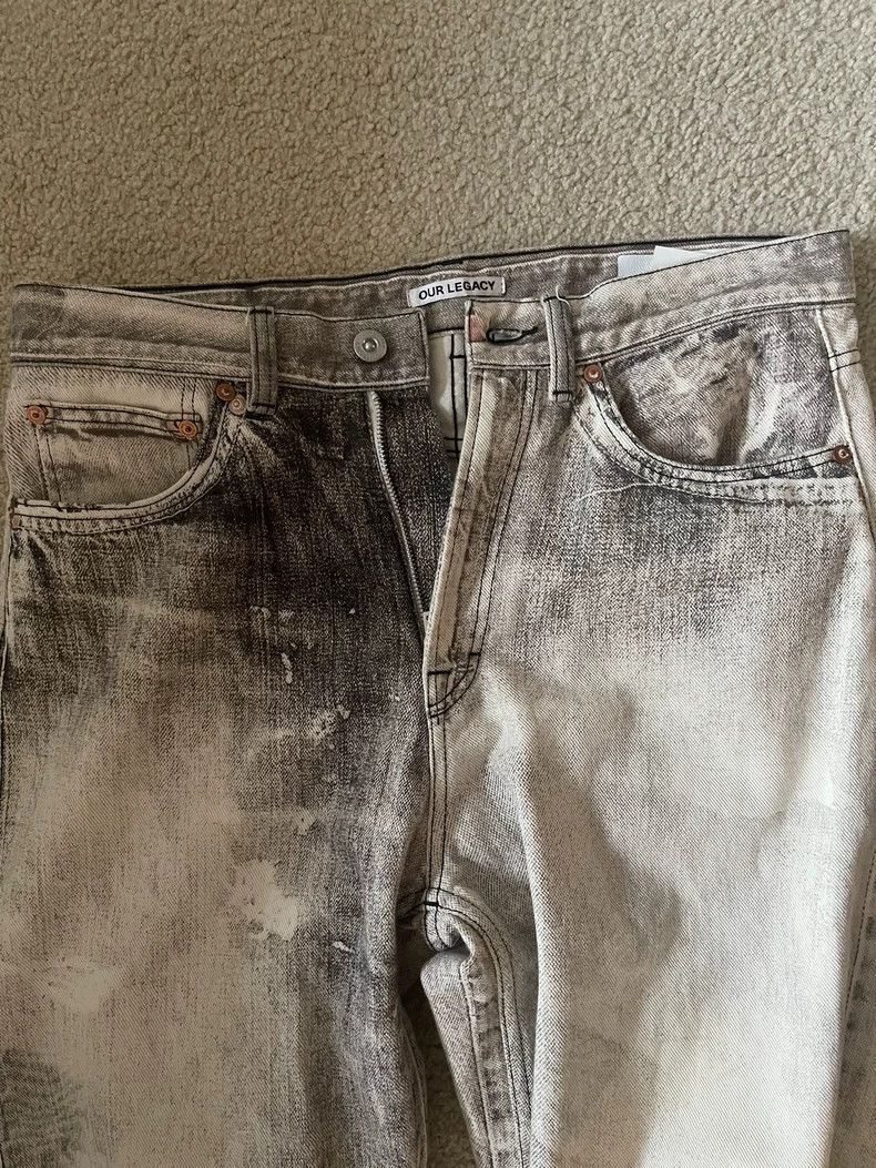 Our Legacy Our Legacy Our legacy Grey washed digital printed jeans-25 Size US 32 / EU 48 - 3 Thumbnail