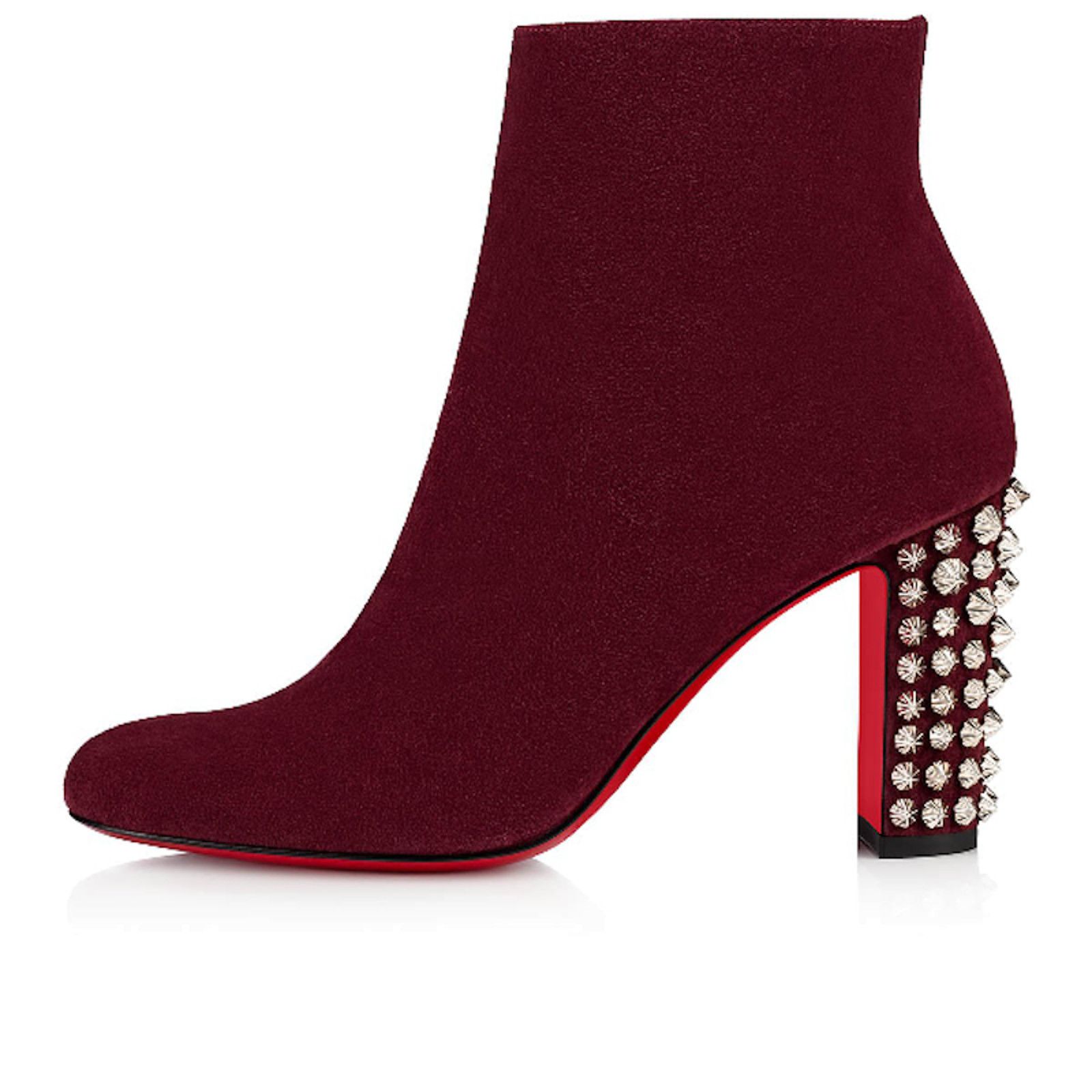 Christian Louboutin Christian Louboutin Suzi Folk 85 Prunus Red Suede Spike Size US 7 / IT 37 - 3 Thumbnail