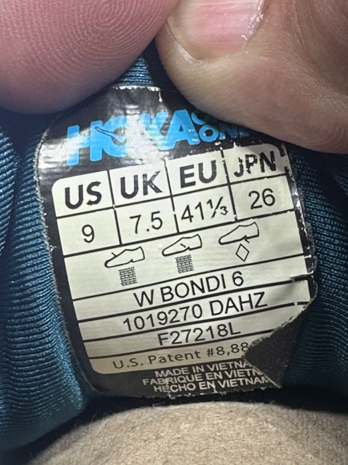 Hoka PreOwned Hoka One One Bondi 6 Women's 9 Green Running Size US 9 / IT 39 - 7 Thumbnail