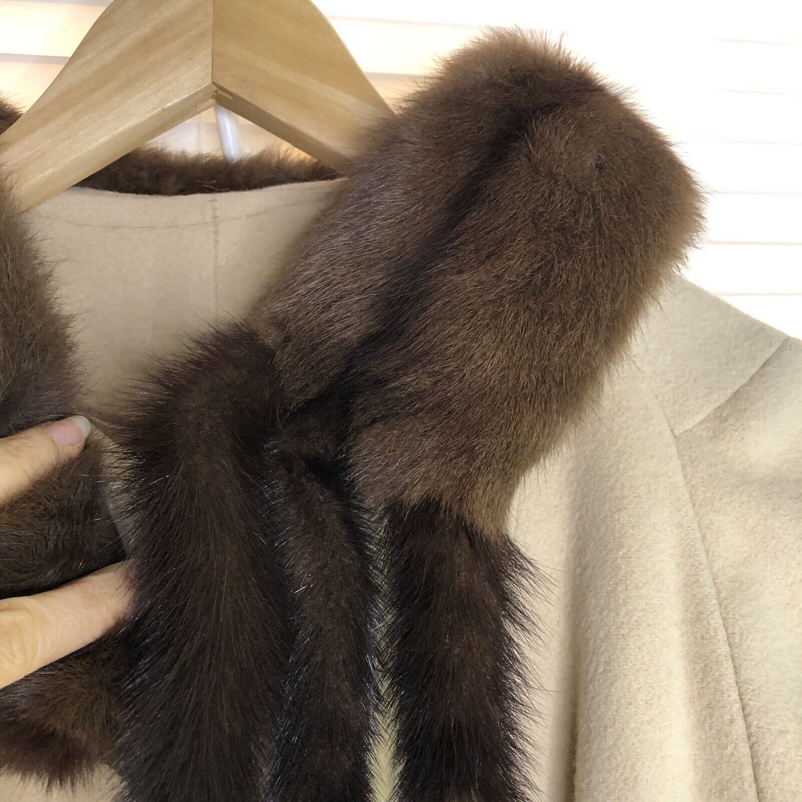 Other Women 80s Tan Long Coat Sz S 100% Cashmere Brown Real ming Size S / US 4 / IT 40 - 11 Thumbnail