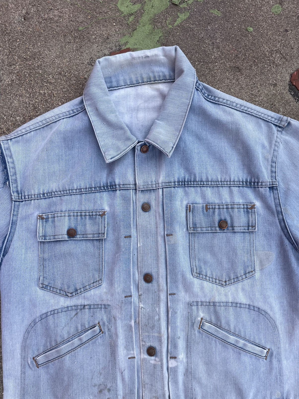 Vintage 1960s faded denim jacket Size US L / EU 52-54 / 3 - 3 Thumbnail