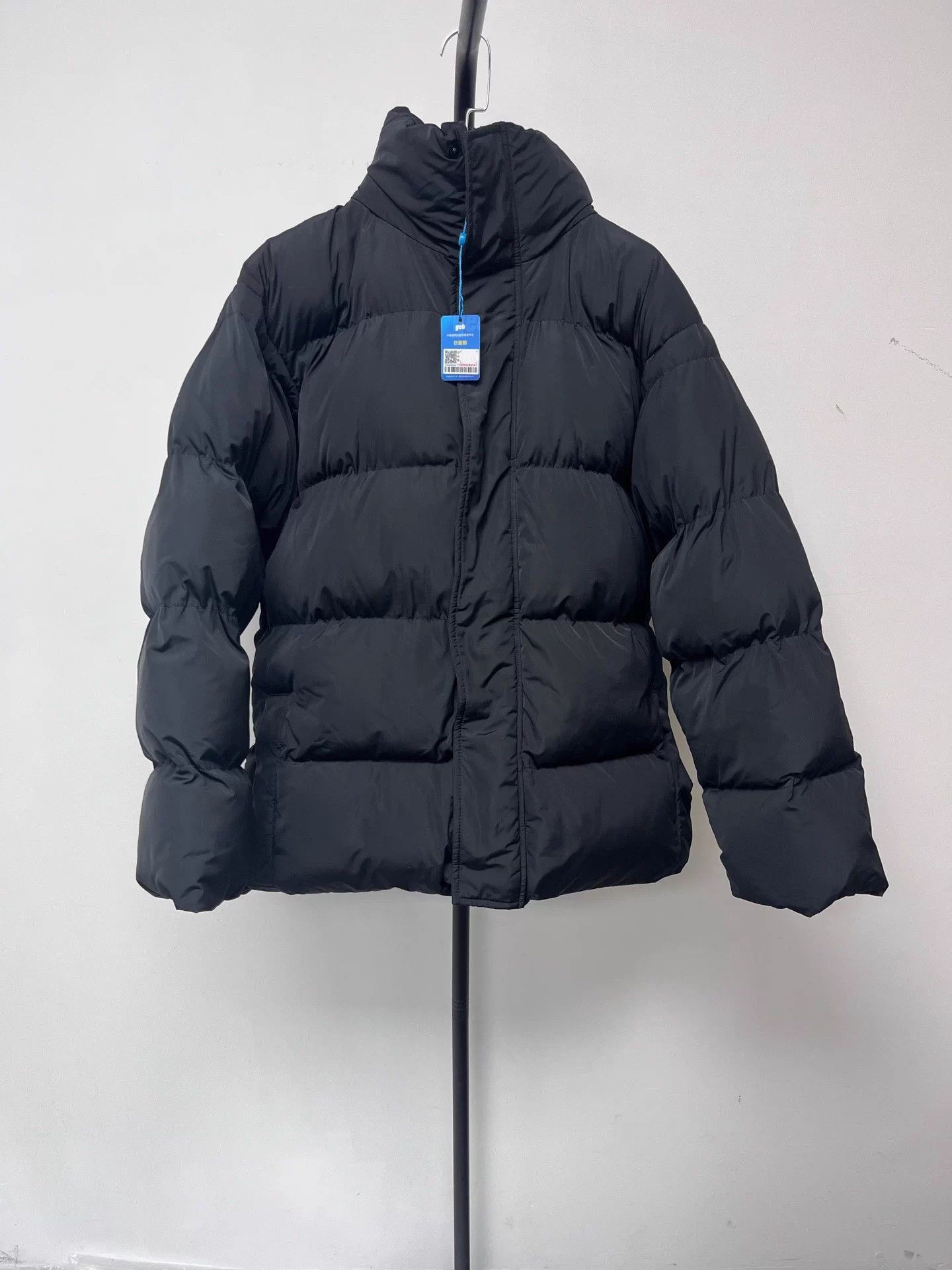 Balenciaga Balenciaga logo stand collar zip men's black jacket Size US M / EU 48-50 / 2 - 1 Thumbnail