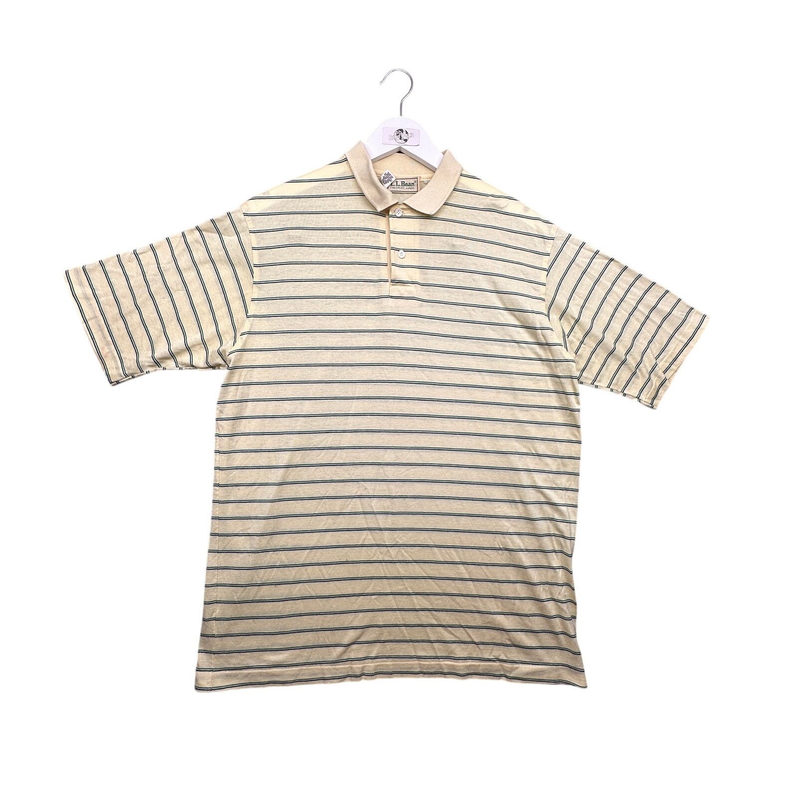 L.L. Bean Vintage 80s LL Bean Polo Shirt Mens XL Short Sleeve Striped Size US XL / EU 56 / 4 - 1 Thumbnail