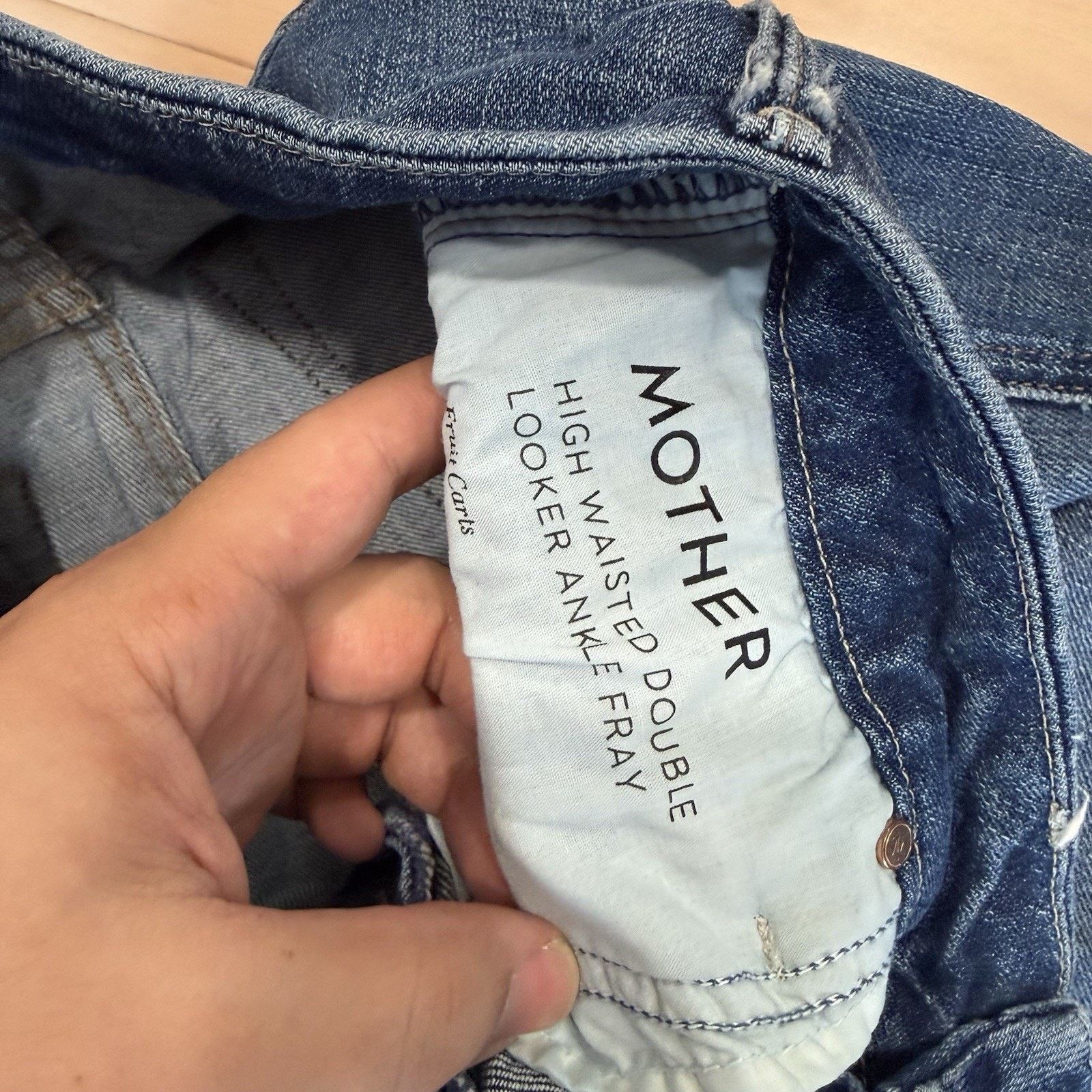 MOTHER Mother High Waisted Double Looker Ankle Fray Jeans W 27 Size 27" / US 4 / IT 40 - 6 Thumbnail
