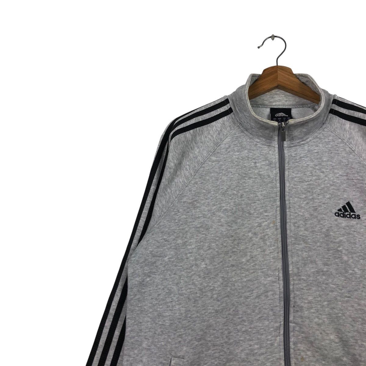 Adidas Adidas 3Stripes Track Jacket Classic Grey ZipUp Minimal Logo Size US M / EU 48-50 / 2 - 8 Thumbnail