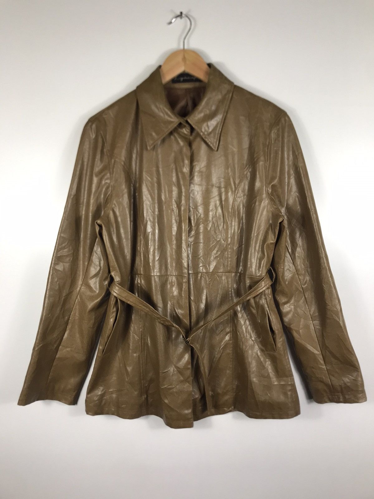 Japanese Brand × Vintage ⚡️Vintage Lejolitenps Leather Trench Coat Jacket Size L / US 10 / IT 46 - 1 Thumbnail