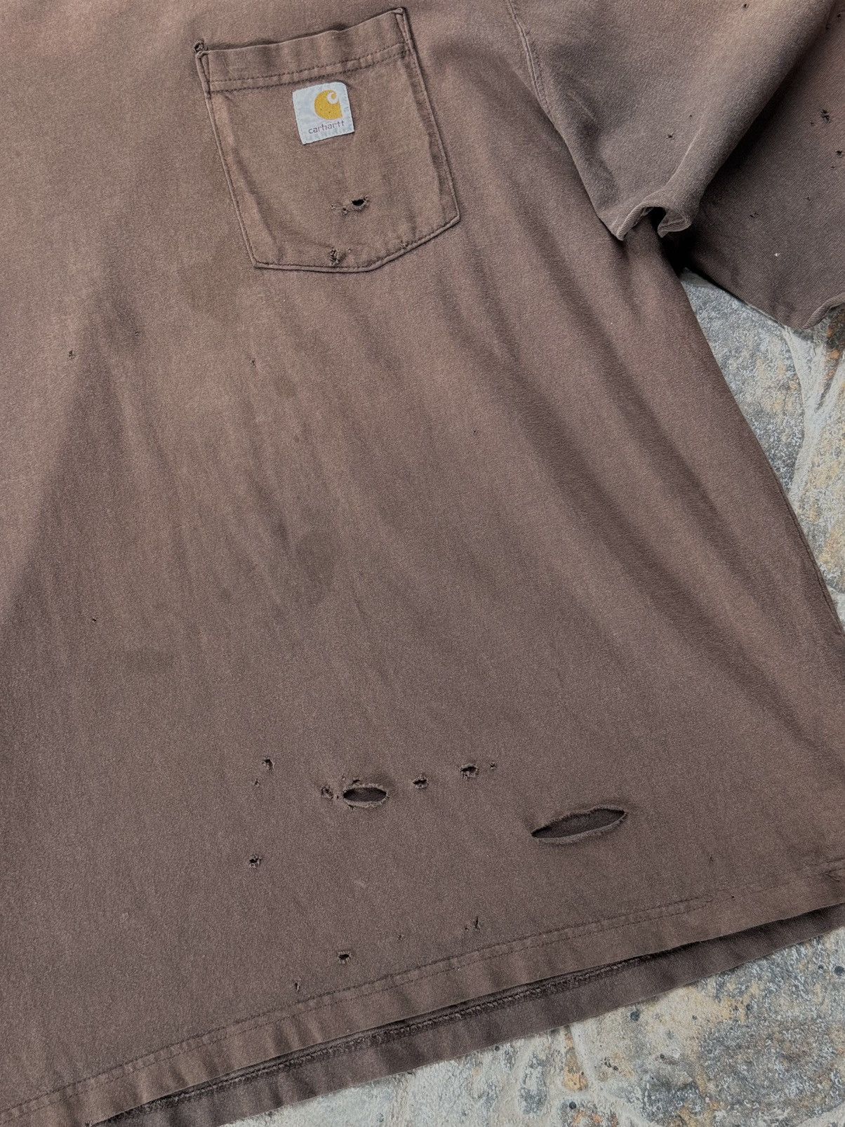 Carhartt × Vintage Vintage Trashed Carhartt Longsleeve Size US L / EU 52-54 / 3 - 3 Thumbnail