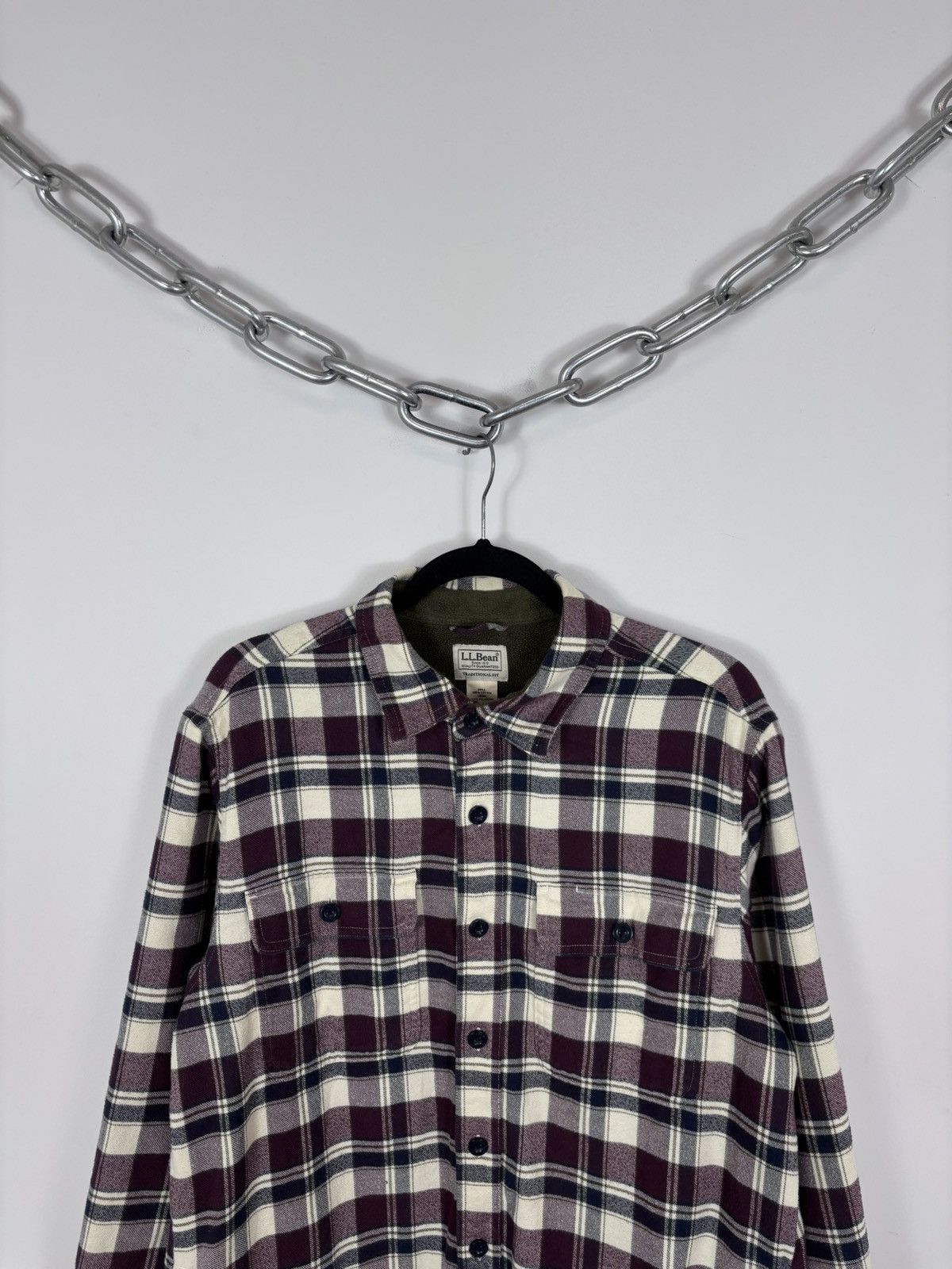 L.L. Bean L.L. Bean Vintage Plaid Check Fleece Lined Flannel Shirt Size US M / EU 48-50 / 2 - 2 Thumbnail
