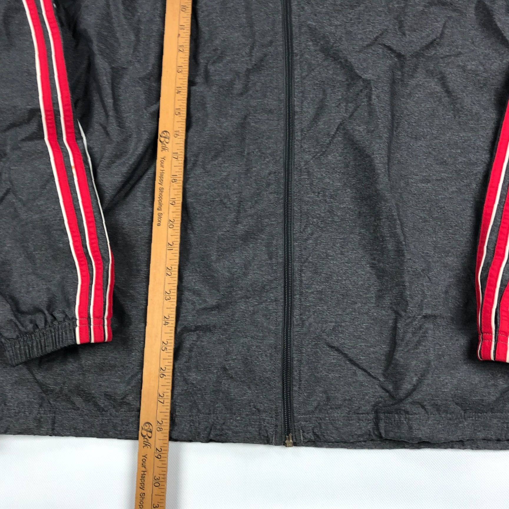 Adidas Adidas Soccer Jacket Mens XL Vintage Windbreaker Gray Red Size US XL / EU 56 / 4 - 7 Thumbnail