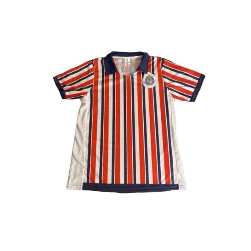 Vintage Chivas de Guadalajara Red White Striped Soccer Jersey M Size US M / EU 48-50 / 2 - 2 Thumbnail