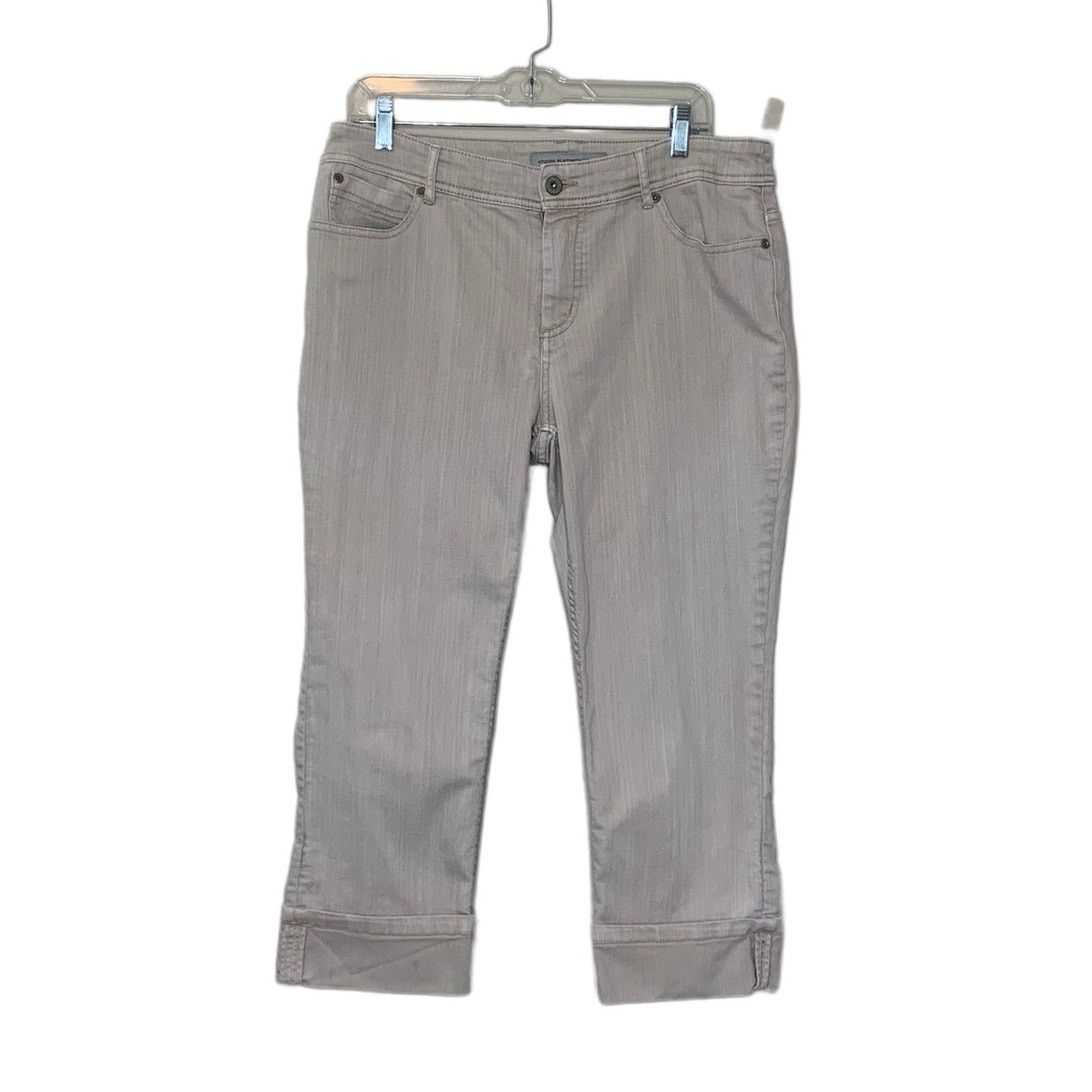 Chicos Chico's Platinum denim straight leg capri jeans size 2 - L Size 36" / US 14 / IT 50 - 1 Thumbnail