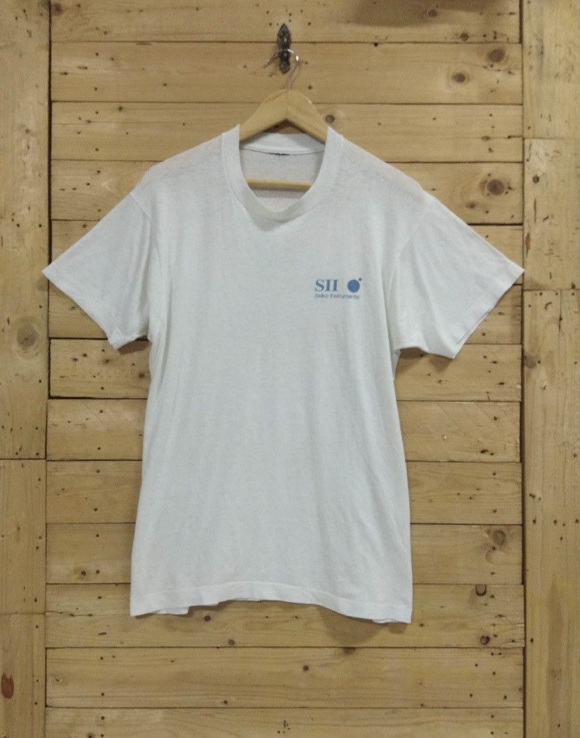 Seiko × Vintage Vintage 80s seiko instrument paper thin tee Size US M / EU 48-50 / 2 - 1 Thumbnail