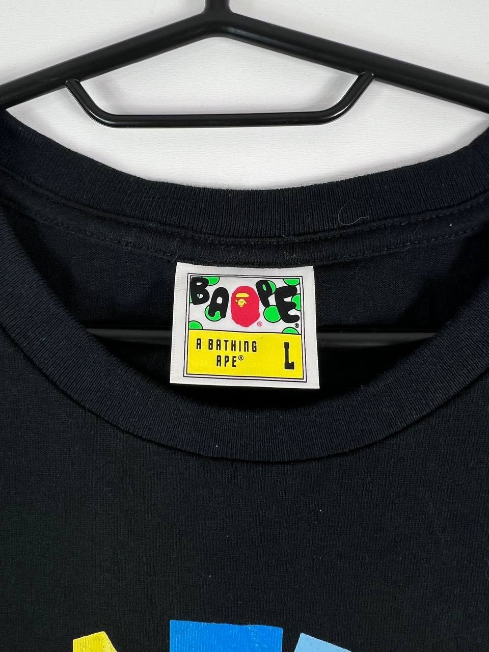 Bape A Bathing Ape Bape Multicolor Logo Tee Black T-Shirt Size L Size US L / EU 52-54 / 3 - 6 Thumbnail