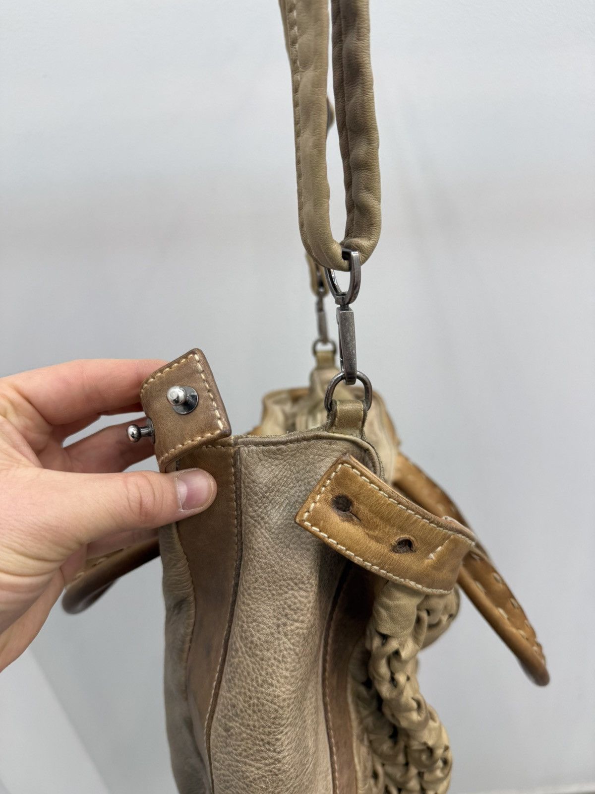 Vintage Reptiles House Leather Handbag Size ONE SIZE - 6 Thumbnail