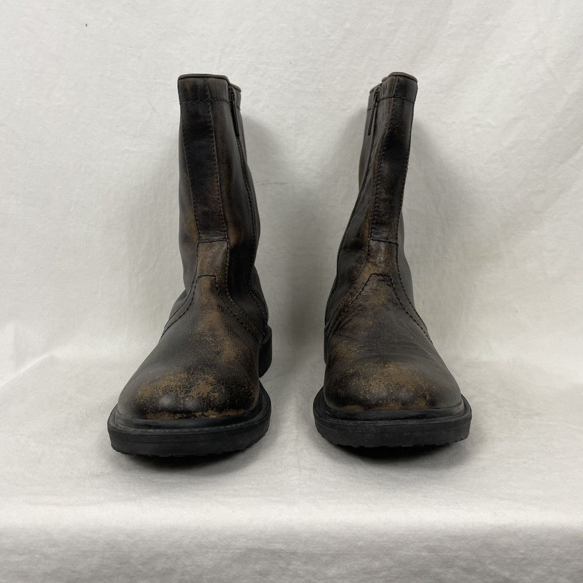 Dirk Bikkembergs 00S DIRK BIKKEMBERGS DISTRESSED ZIP BOOTS Size US 10 / EU 43 - 3 Thumbnail