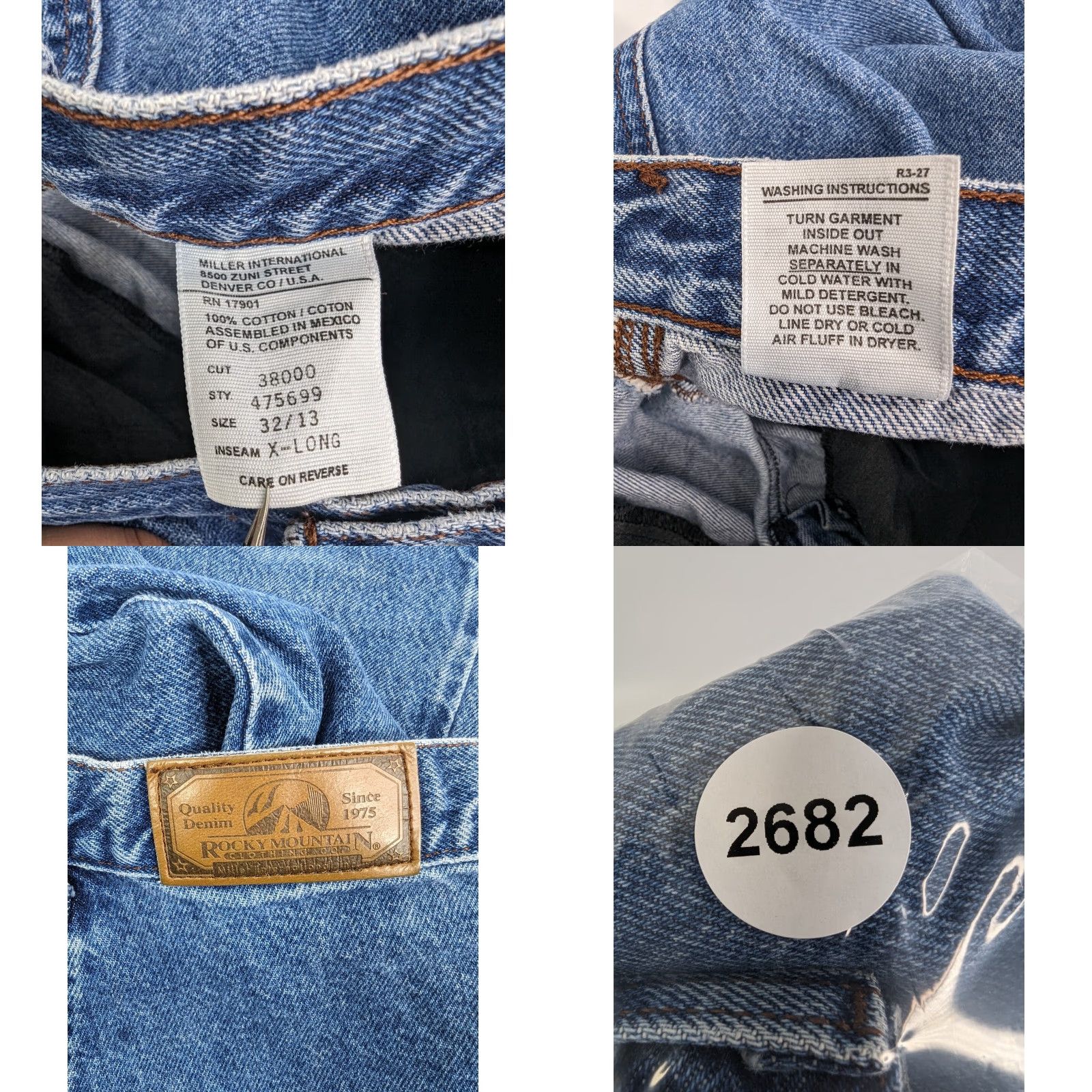 Vintage VINTAGE Rocky Mountain Jeans Women 32/13 X-Long High Rise Bootcut Denim Dark blue Indigo 80s 90s Cowboy Mens? Size 24" / US 00 / IT 34 - 9 Thumbnail