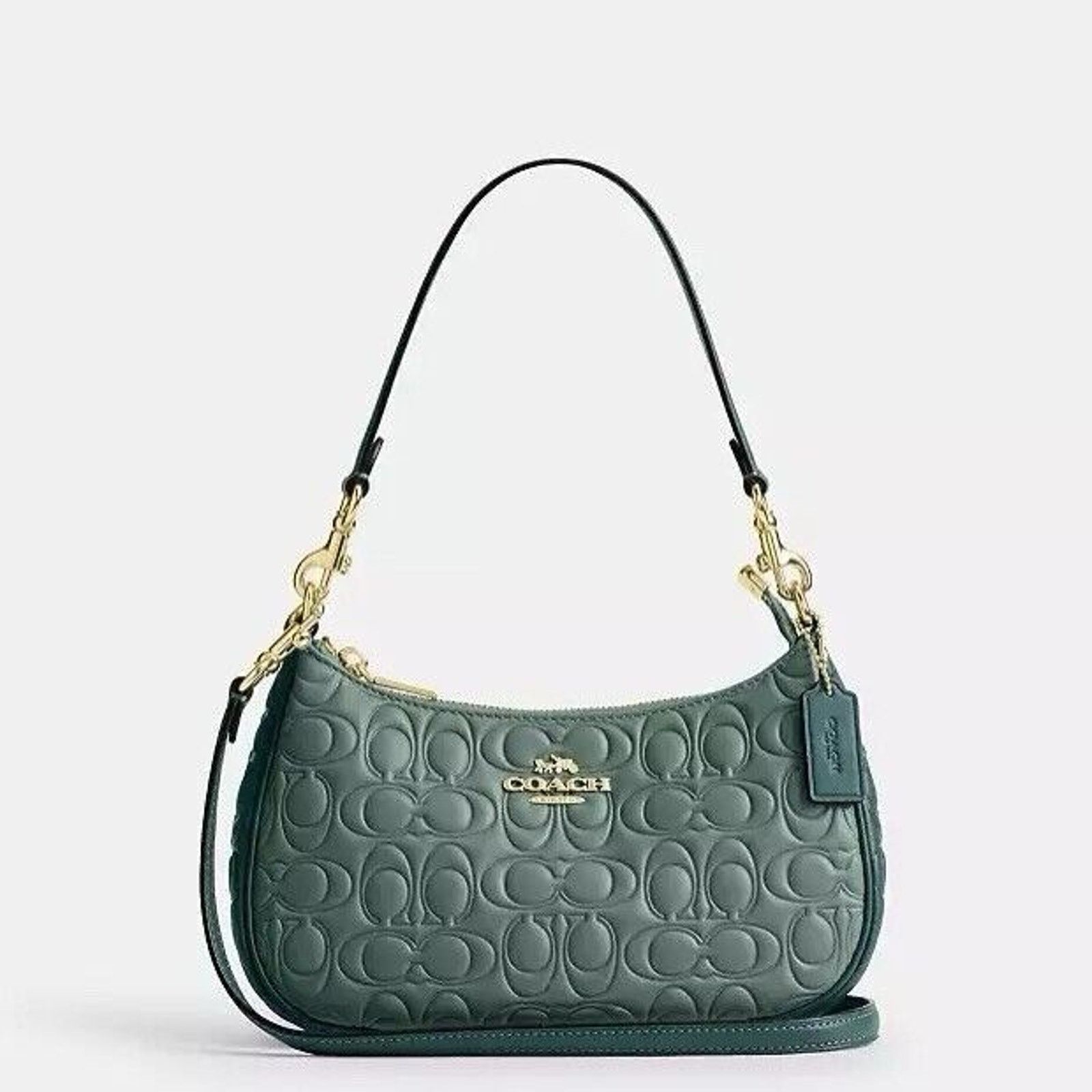 Coach NWT Coach Teri Shoulder Bag In Signature Leather CY674 Size ONE SIZE - 6 Thumbnail