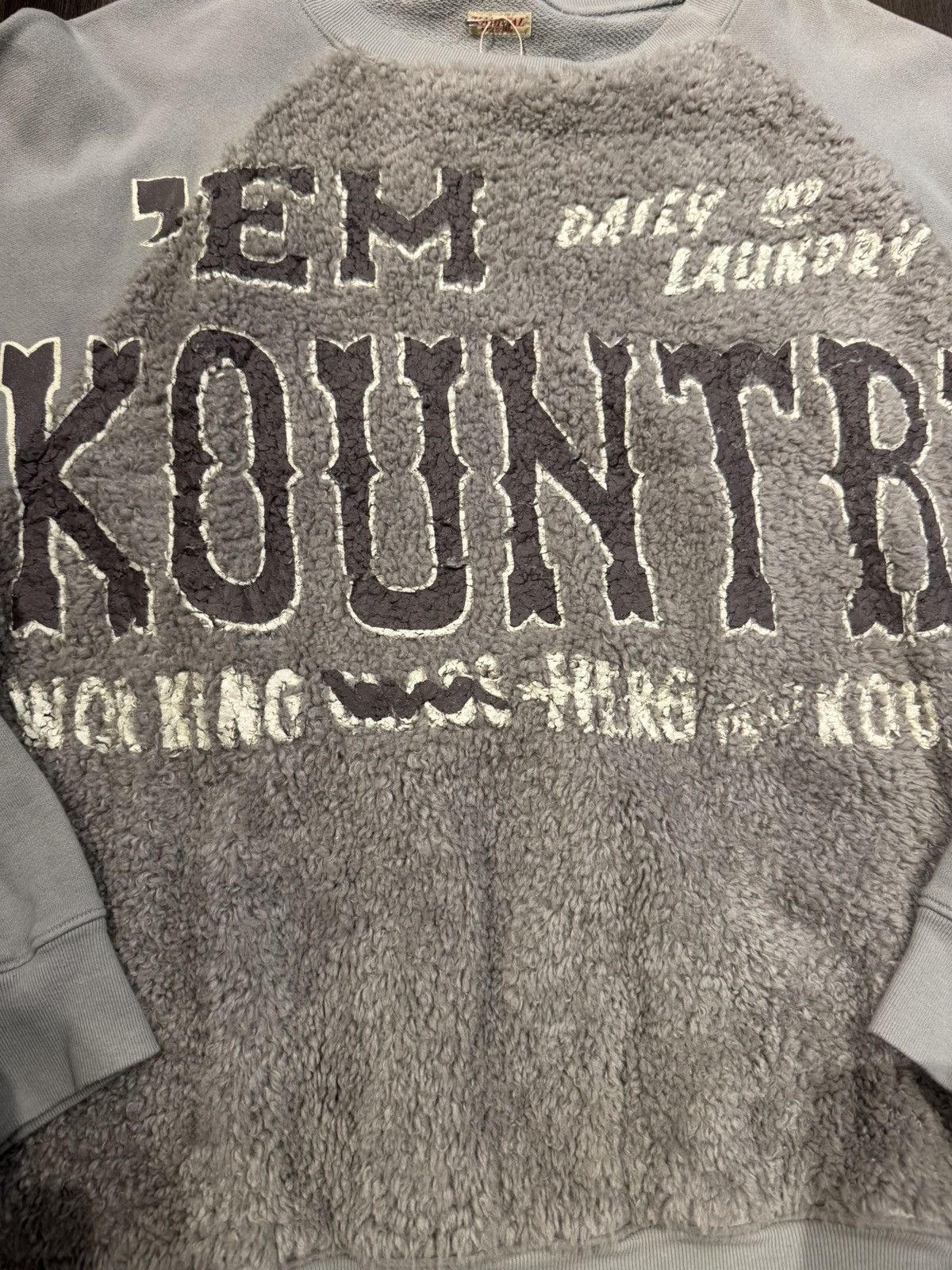 Kapital Kapital Fuzzy Grey Crewneck Size US L / EU 52-54 / 3 - 3 Thumbnail
