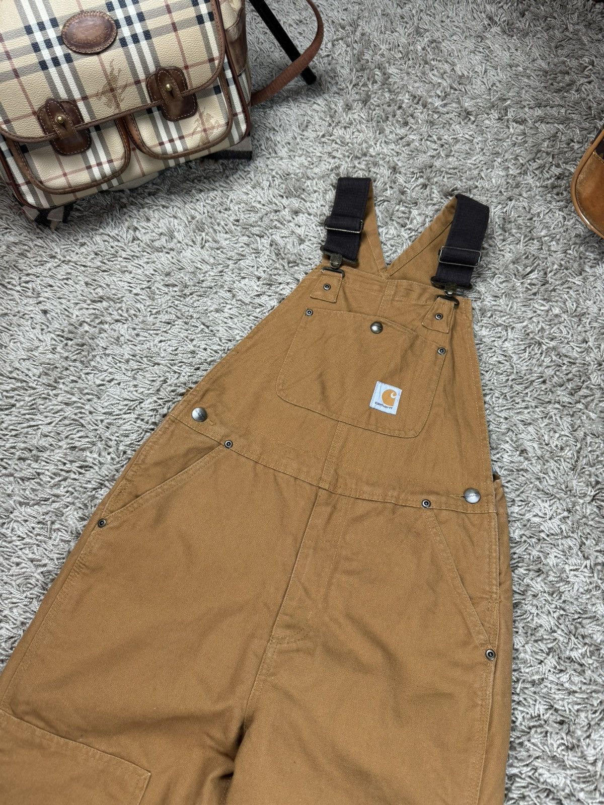 Carhartt × Vintage Vintage overall jeans Carhartt original casual skate item Size US 26 / EU 42 - 2 Thumbnail